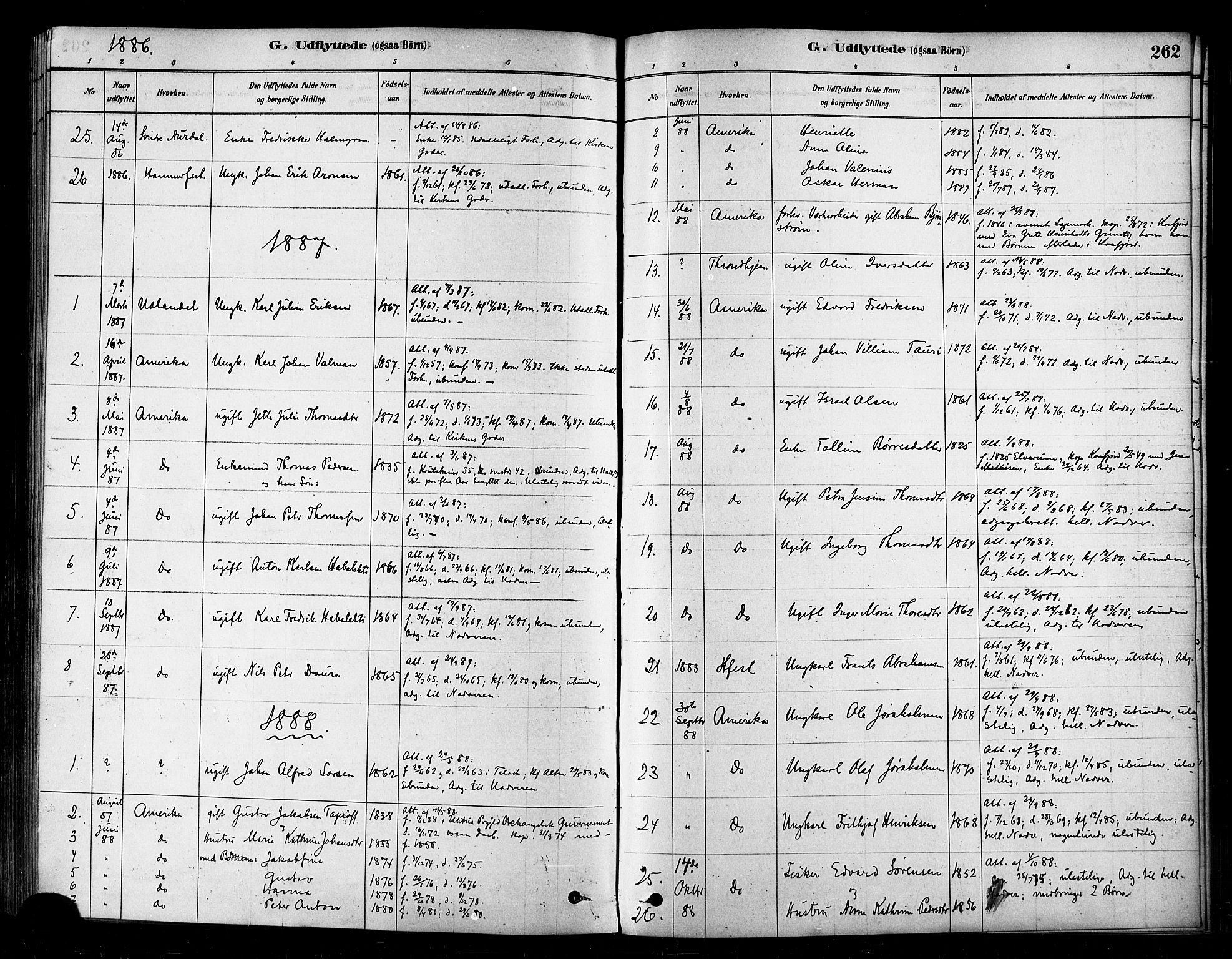 Alta sokneprestkontor, SATØ/S-1338/H/Ha/L0002.kirke: Parish register (official) no. 2, 1879-1892, p. 262