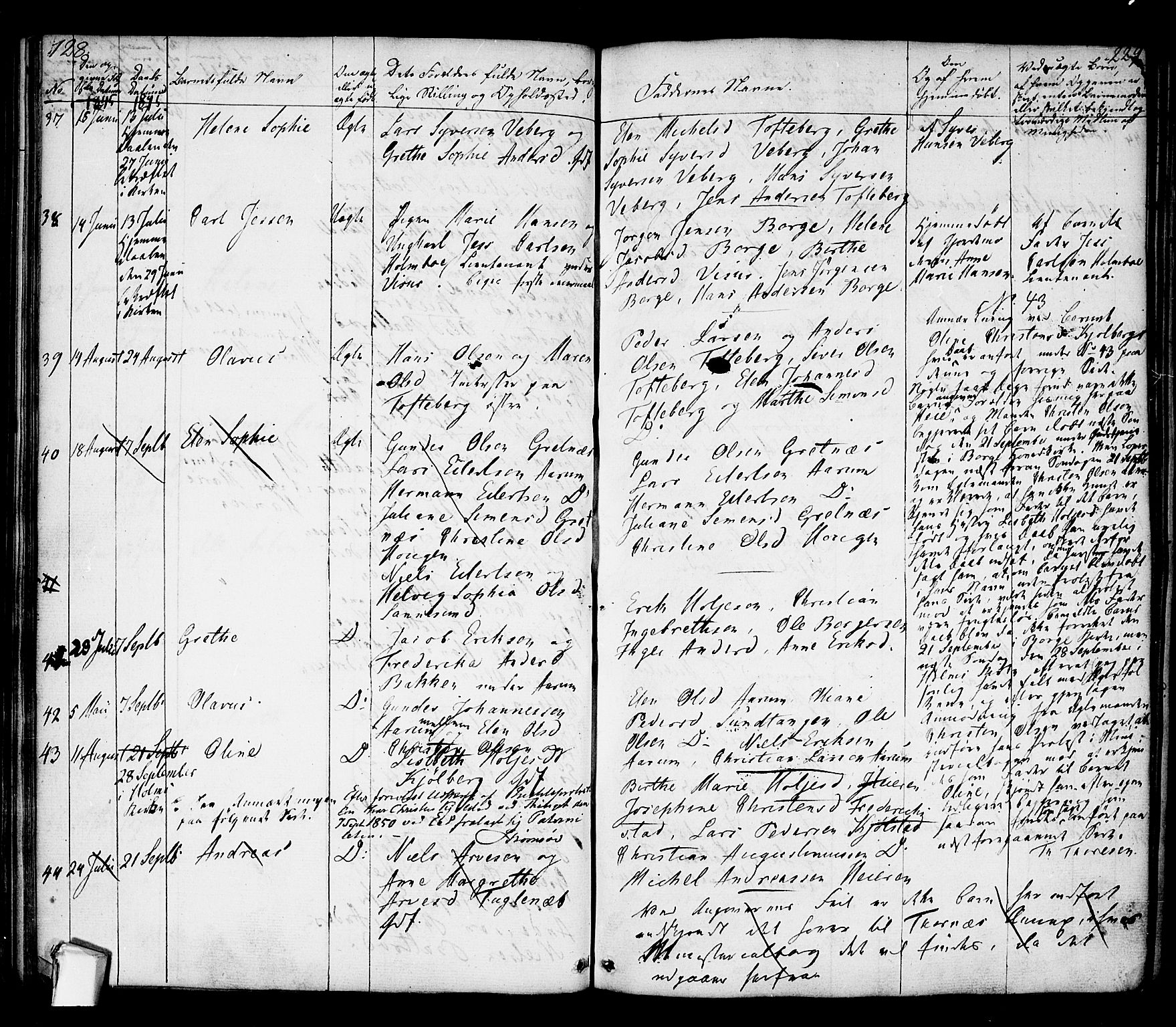 Borge prestekontor Kirkebøker, AV/SAO-A-10903/F/Fa/L0004: Parish register (official) no. I 4, 1836-1848, p. 128-129