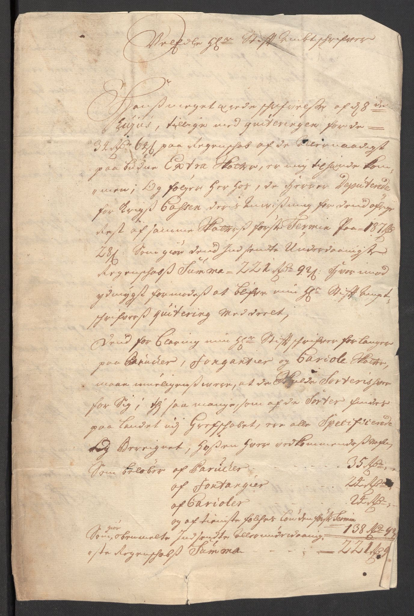 Rentekammeret inntil 1814, Reviderte regnskaper, Fogderegnskap, RA/EA-4092/R33/L1982: Fogderegnskap Larvik grevskap, 1711, p. 252