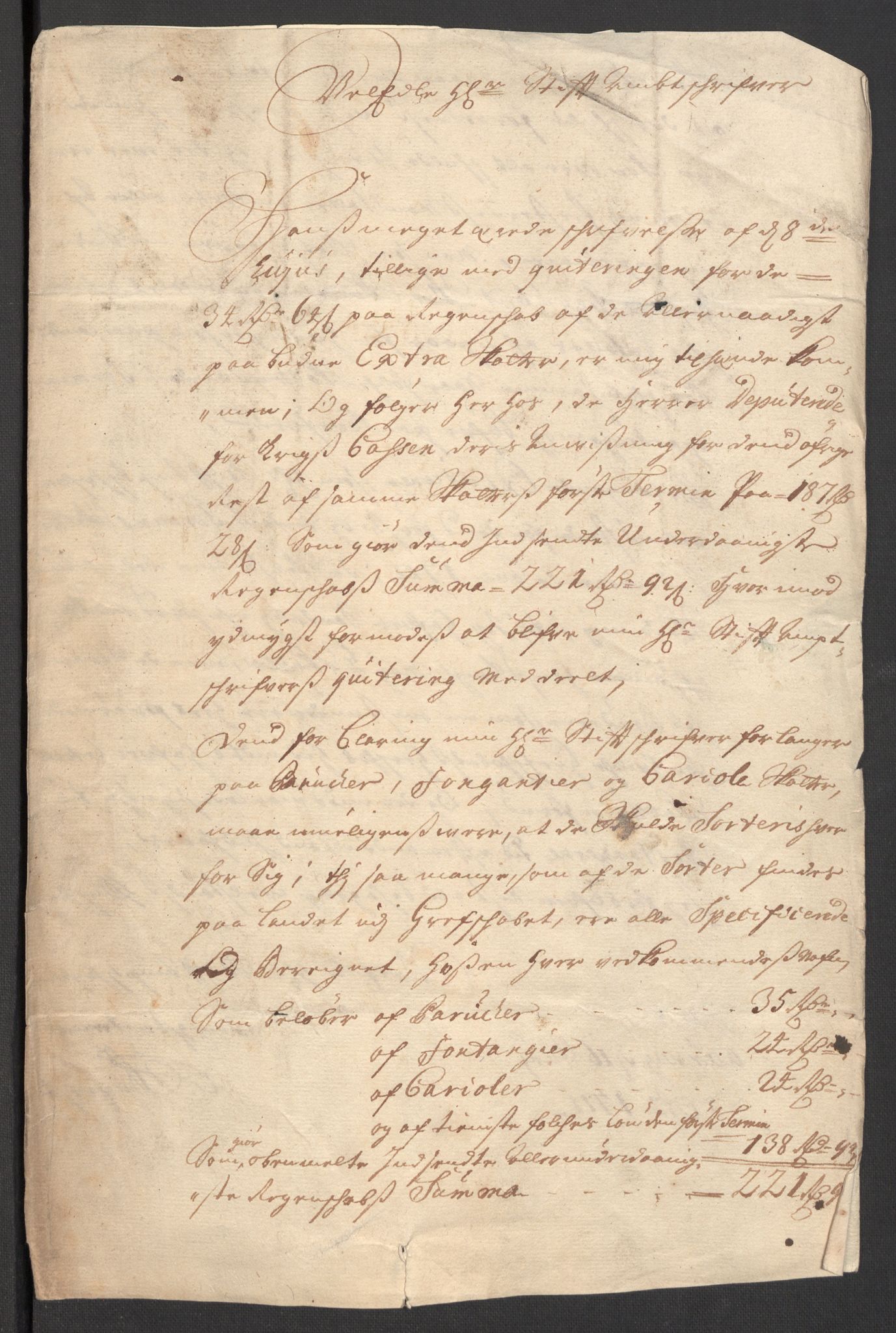 Rentekammeret inntil 1814, Reviderte regnskaper, Fogderegnskap, AV/RA-EA-4092/R33/L1982: Fogderegnskap Larvik grevskap, 1711, p. 252