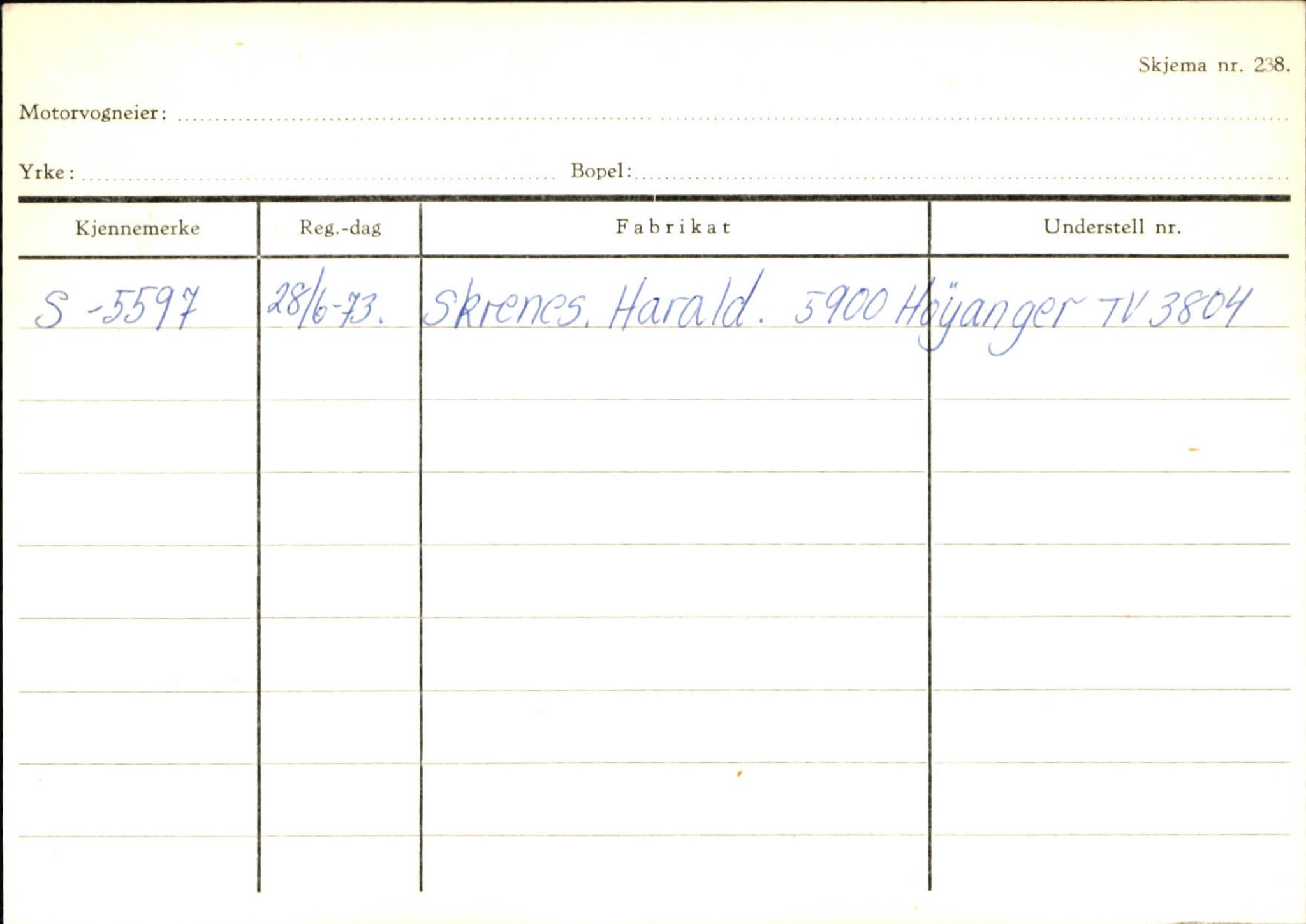 Statens vegvesen, Sogn og Fjordane vegkontor, AV/SAB-A-5301/4/F/L0131: Eigarregister Høyanger P-Å. Stryn S-Å, 1945-1975, p. 248