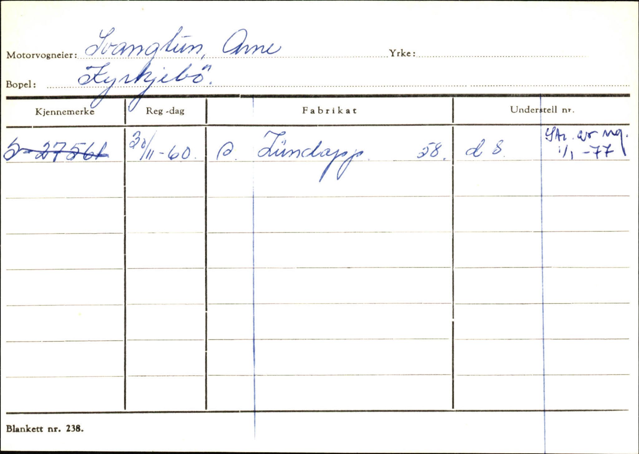 Statens vegvesen, Sogn og Fjordane vegkontor, SAB/A-5301/4/F/L0131: Eigarregister Høyanger P-Å. Stryn S-Å, 1945-1975, p. 439