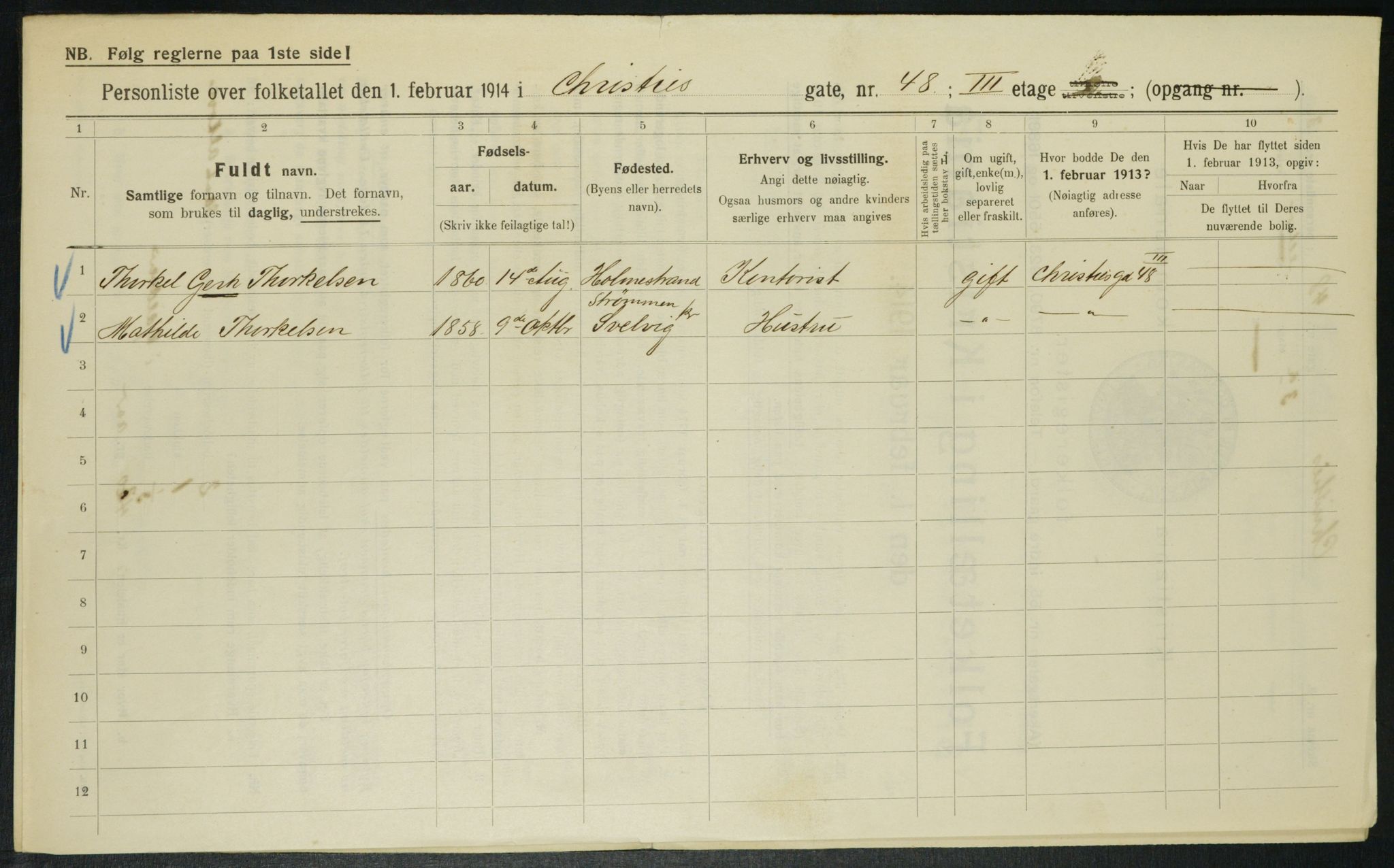 OBA, Municipal Census 1914 for Kristiania, 1914, p. 12862