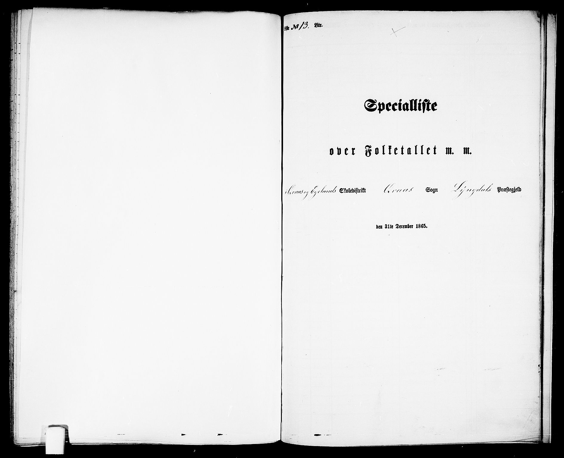 RA, 1865 census for Lyngdal, 1865, p. 235