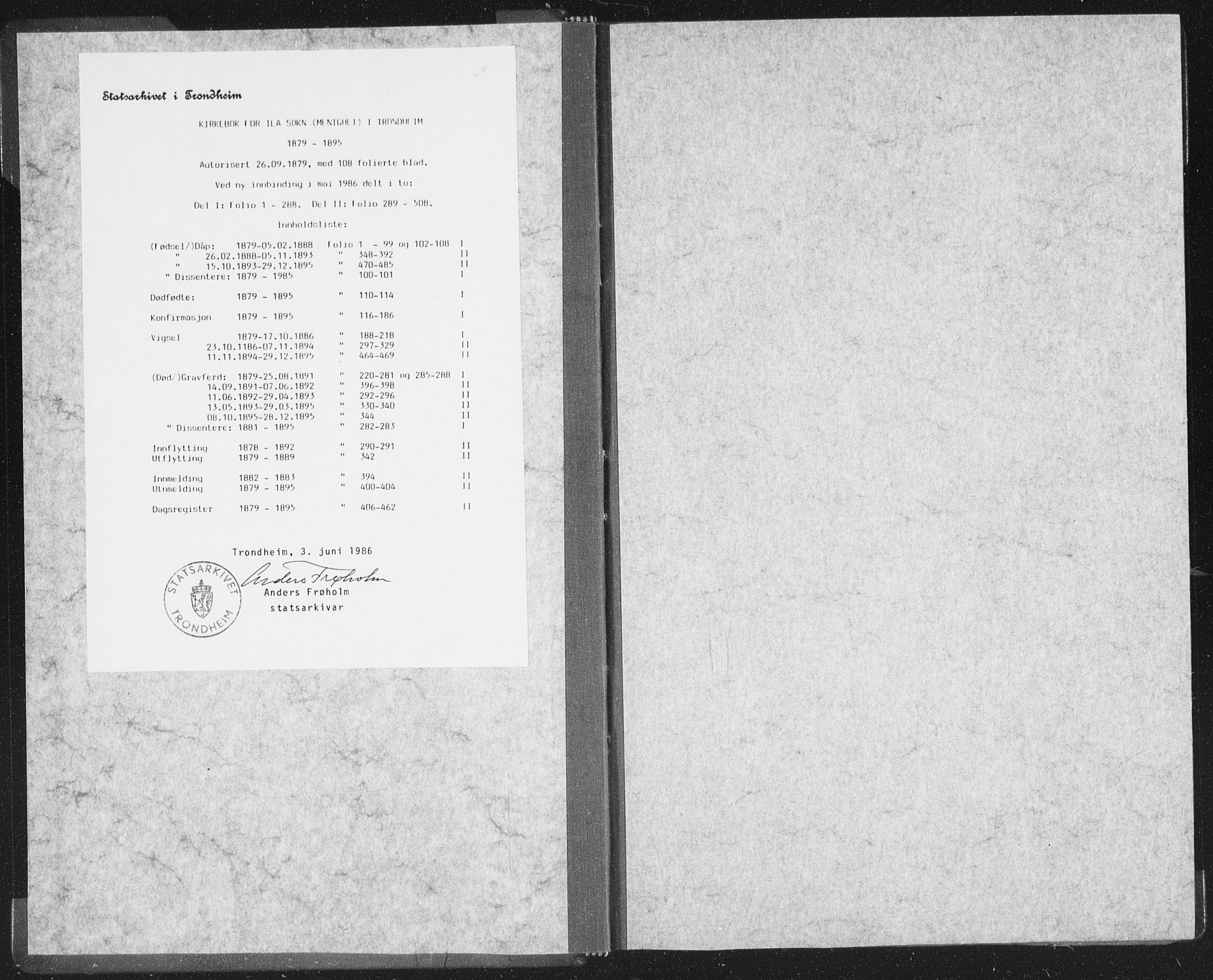 Ministerialprotokoller, klokkerbøker og fødselsregistre - Sør-Trøndelag, SAT/A-1456/603/L0163: Parish register (official) no. 603A02, 1879-1895