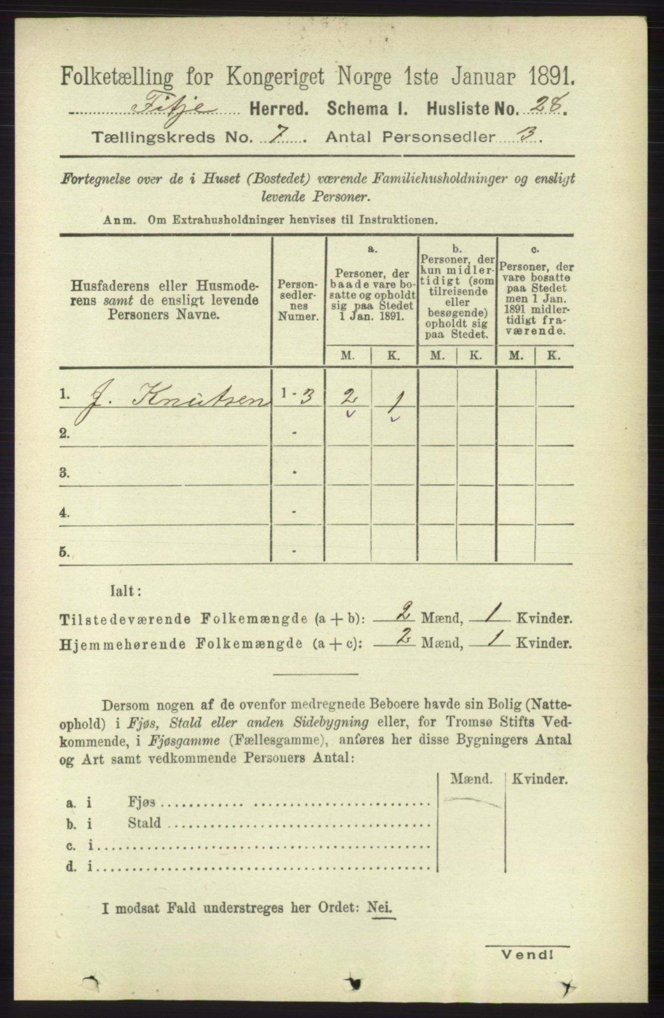 RA, 1891 census for 1222 Fitjar, 1891, p. 2773