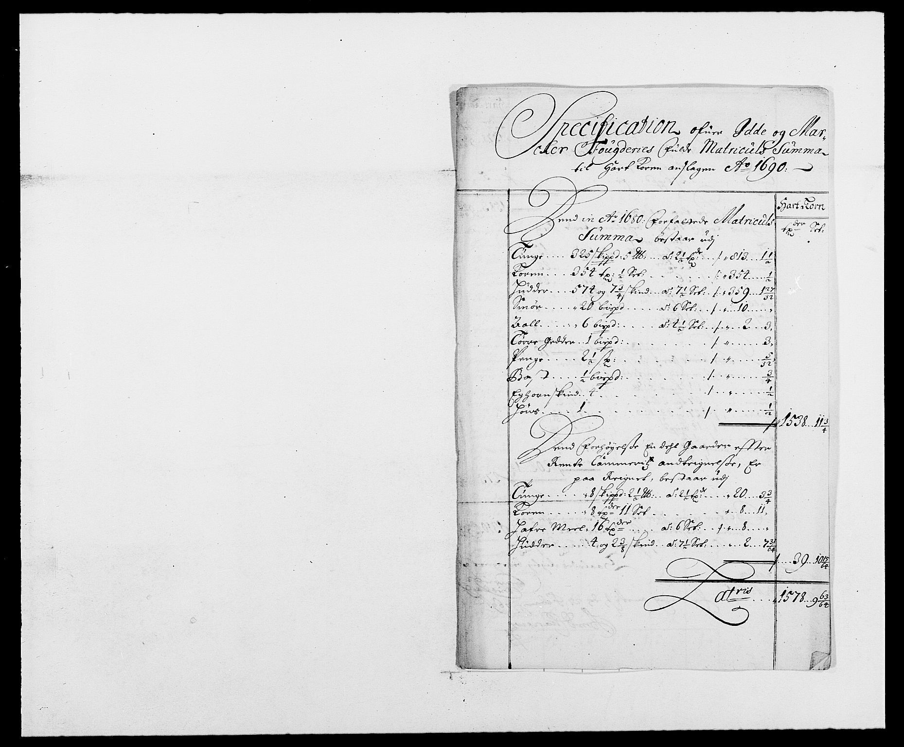 Rentekammeret inntil 1814, Reviderte regnskaper, Fogderegnskap, AV/RA-EA-4092/R01/L0010: Fogderegnskap Idd og Marker, 1690-1691, p. 162