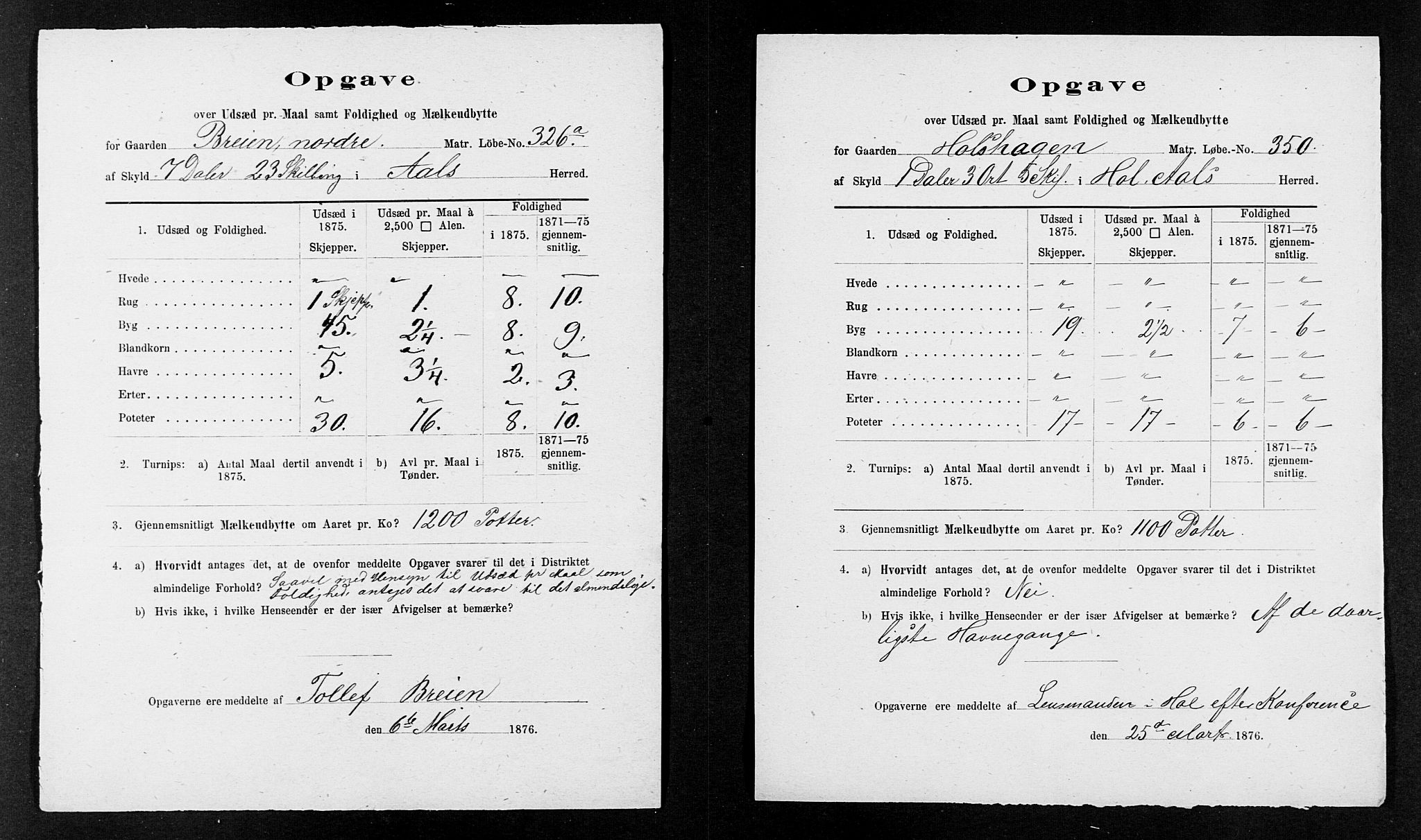 Statistisk sentralbyrå, Næringsøkonomiske emner, Generelt - Amtmennenes femårsberetninger, AV/RA-S-2233/F/Fa/L0036: --, 1875, p. 19