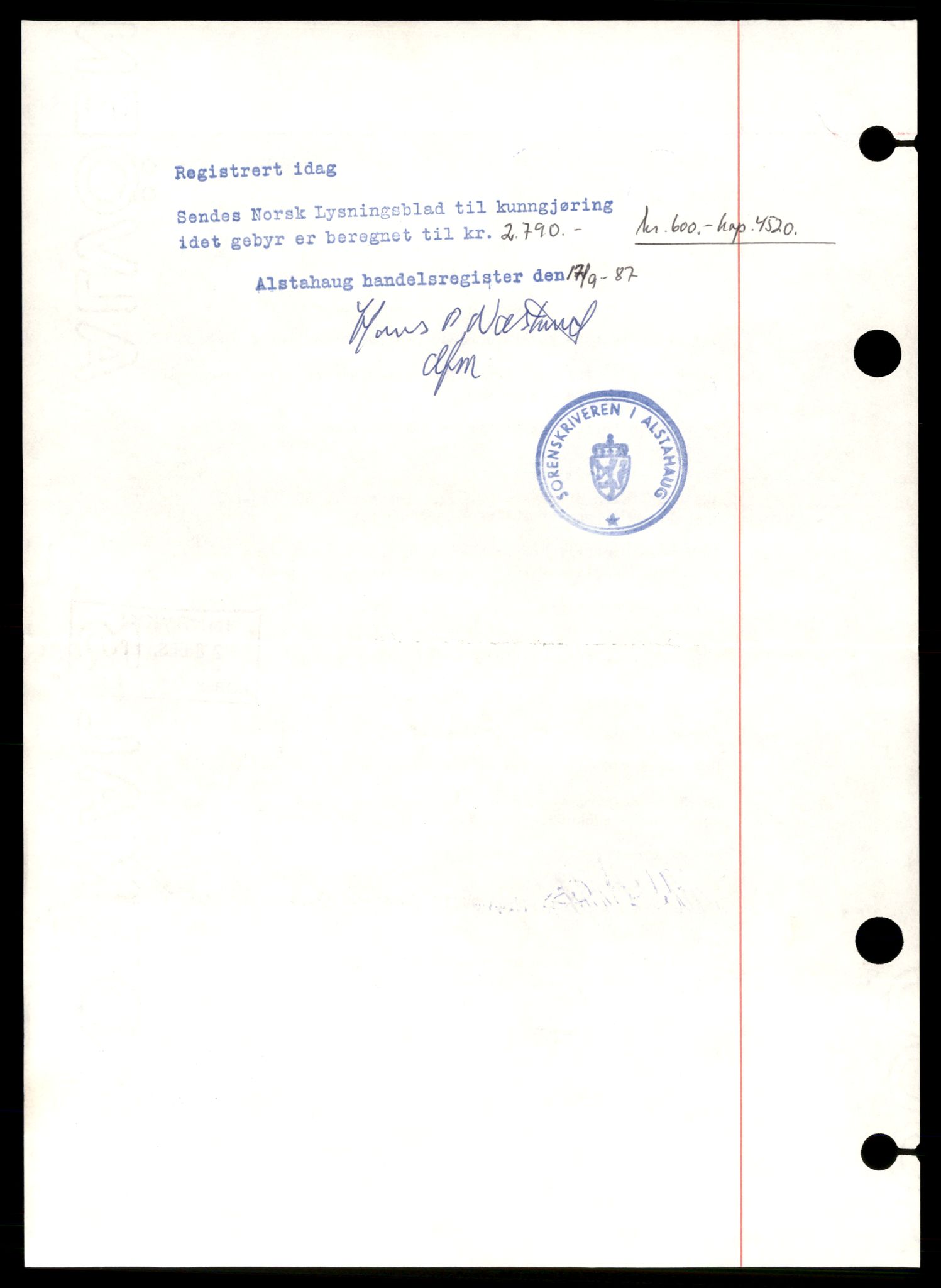 Alstahaug sorenskriveri, SAT/A-1009/2/J/Jd/Jdd/L0005: Aksjeselskap, Q-Å, 1890-1990, p. 4