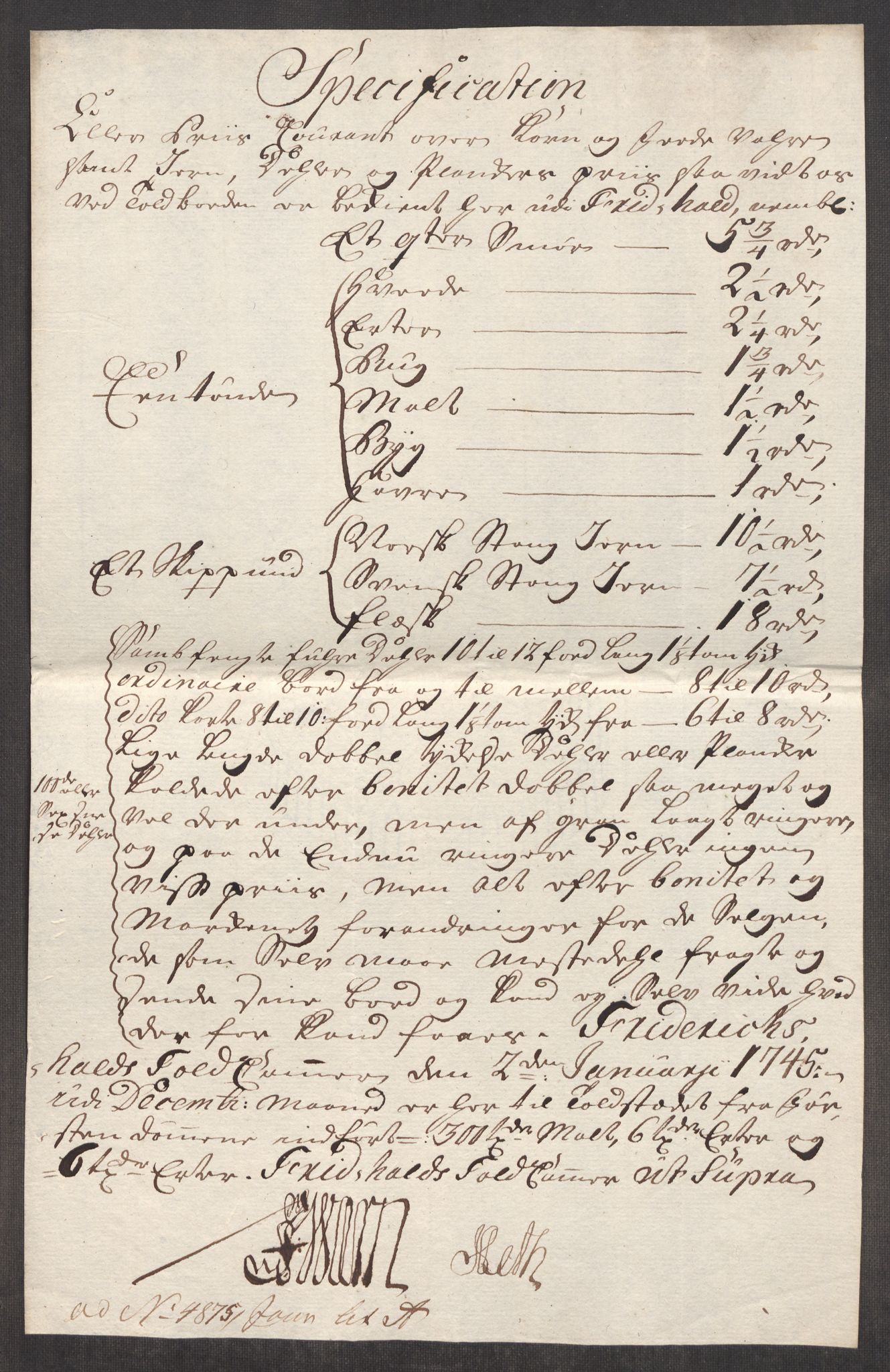 Rentekammeret inntil 1814, Realistisk ordnet avdeling, RA/EA-4070/Oe/L0003: [Ø1]: Priskuranter, 1745-1748, p. 17