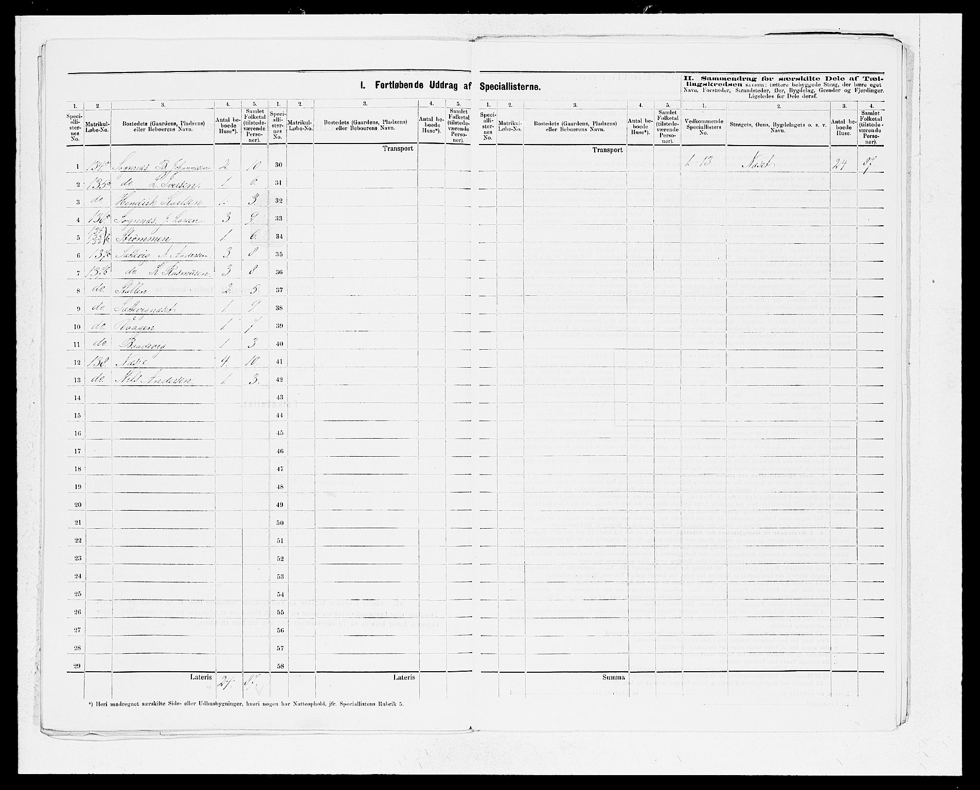 SAB, 1875 census for 1413P Hyllestad, 1875, p. 11