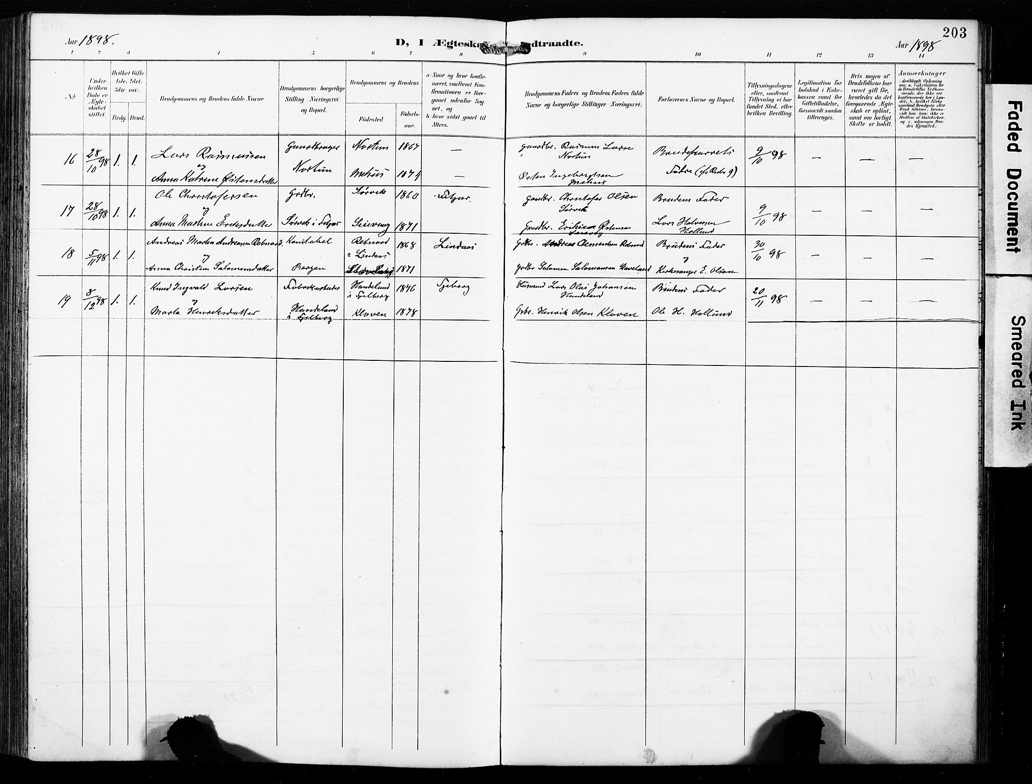 Finnås sokneprestembete, SAB/A-99925/H/Ha/Haa/Haac/L0002: Parish register (official) no. C 2, 1895-1904, p. 203