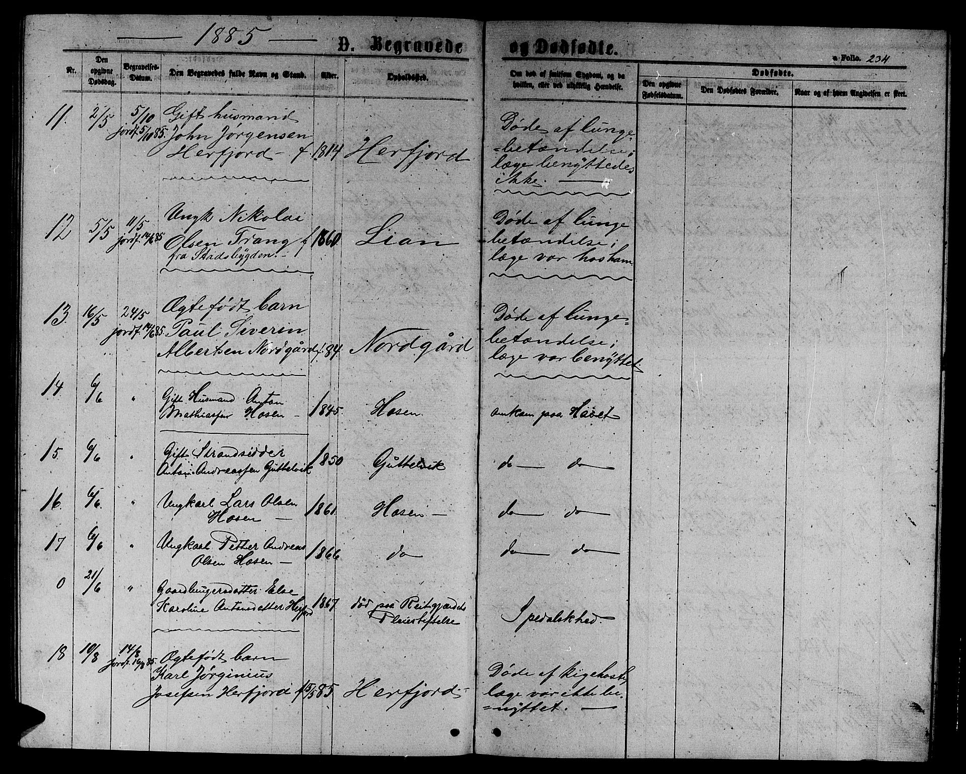 Ministerialprotokoller, klokkerbøker og fødselsregistre - Sør-Trøndelag, AV/SAT-A-1456/656/L0695: Parish register (copy) no. 656C01, 1867-1889, p. 234