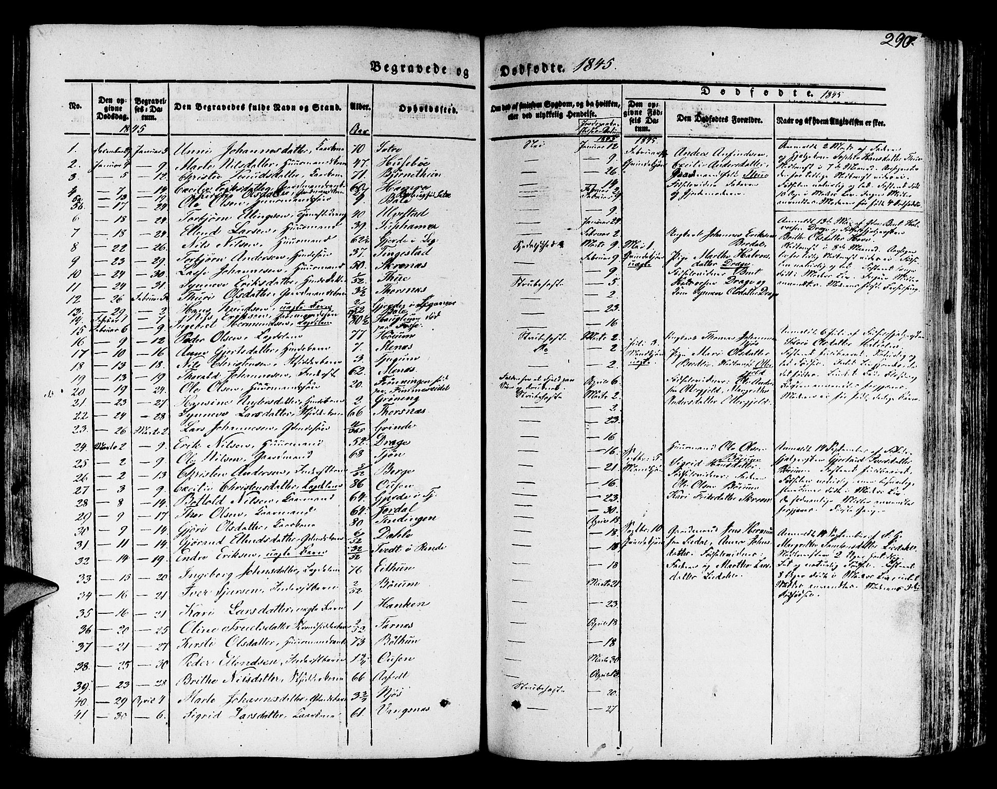 Leikanger sokneprestembete, SAB/A-81001: Parish register (official) no. A 7, 1838-1851, p. 290