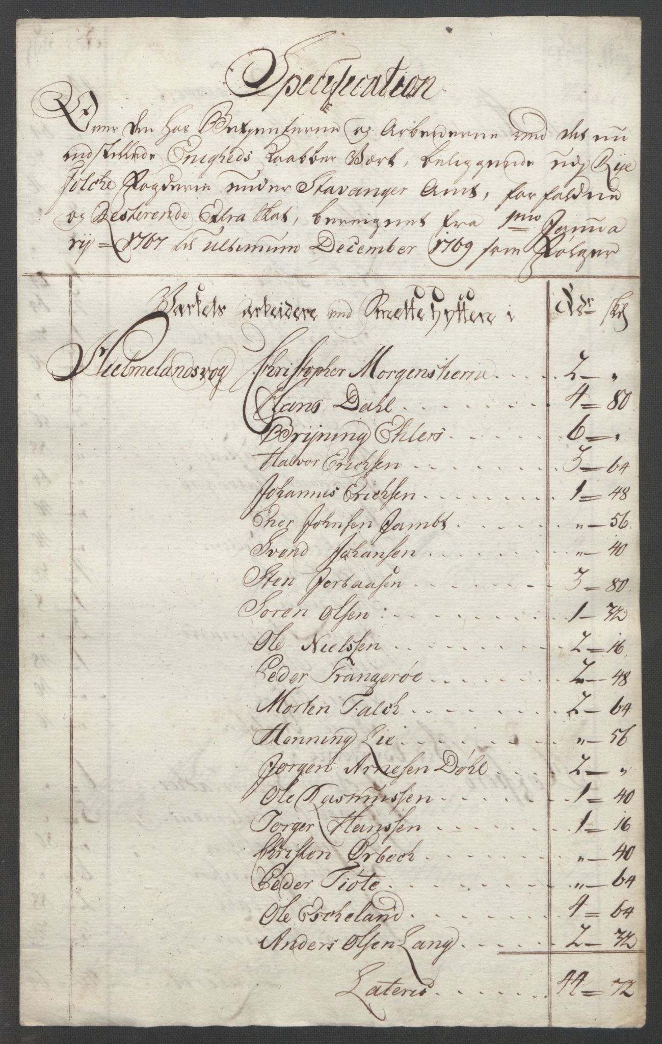 Rentekammeret inntil 1814, Reviderte regnskaper, Fogderegnskap, RA/EA-4092/R47/L2972: Ekstraskatten Ryfylke, 1762-1780, p. 429