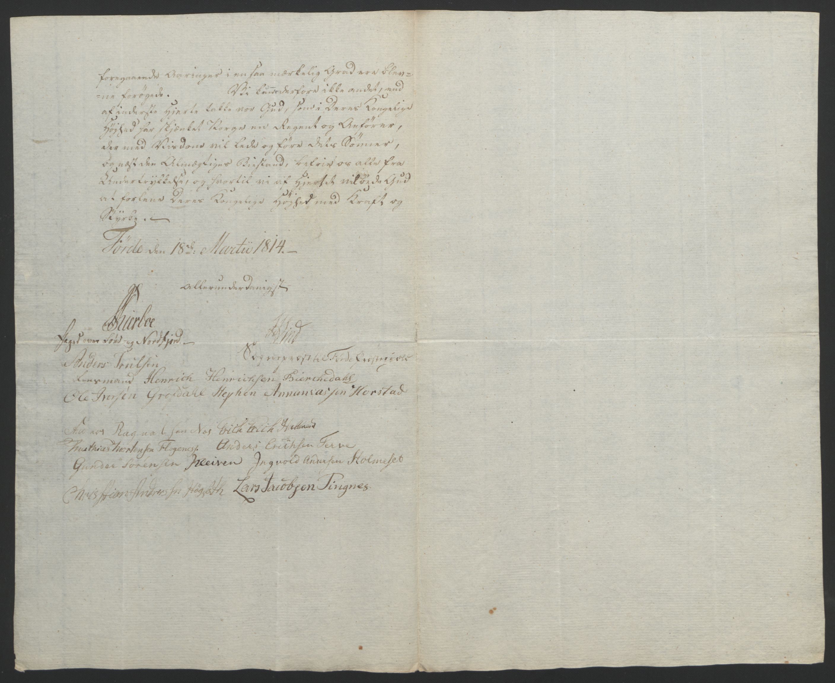 Statsrådssekretariatet, RA/S-1001/D/Db/L0008: Fullmakter for Eidsvollsrepresentantene i 1814. , 1814, p. 322