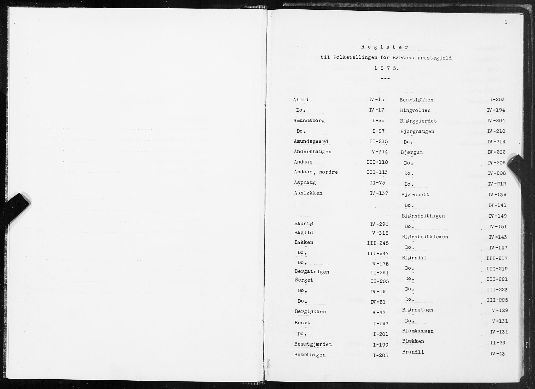 SAT, 1875 census for 1658P Børsa, 1875, p. 3