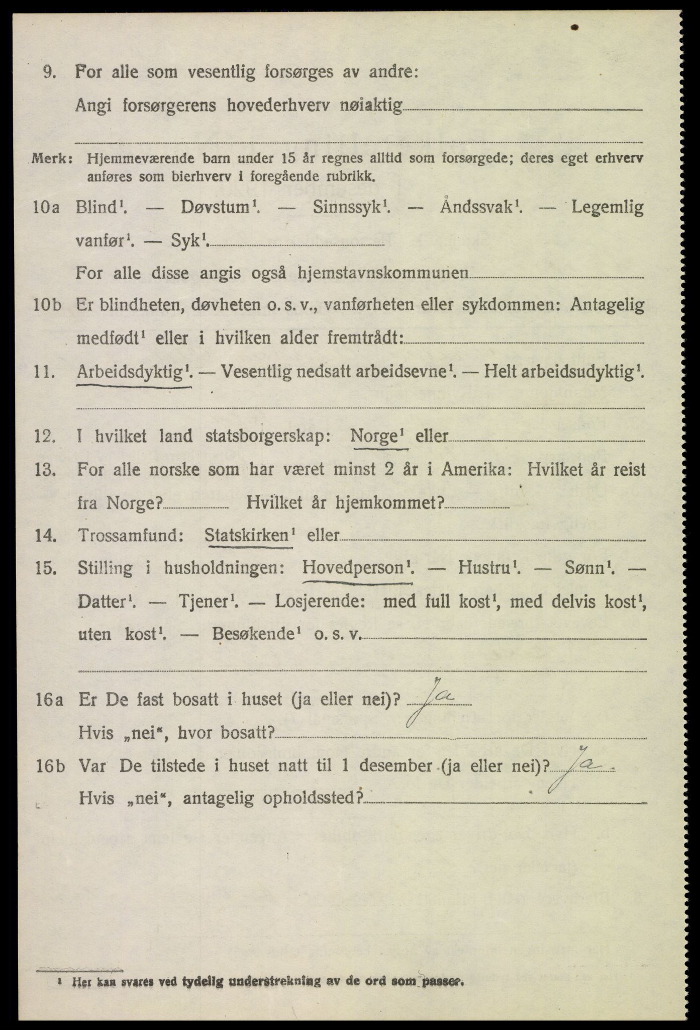 SAH, 1920 census for Vestre Toten, 1920, p. 5551