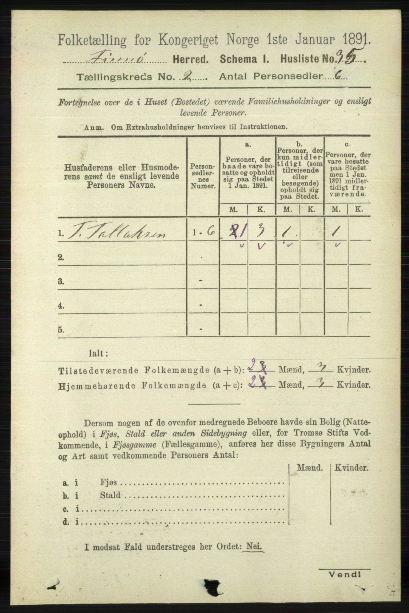 RA, 1891 census for 1141 Finnøy, 1891, p. 221