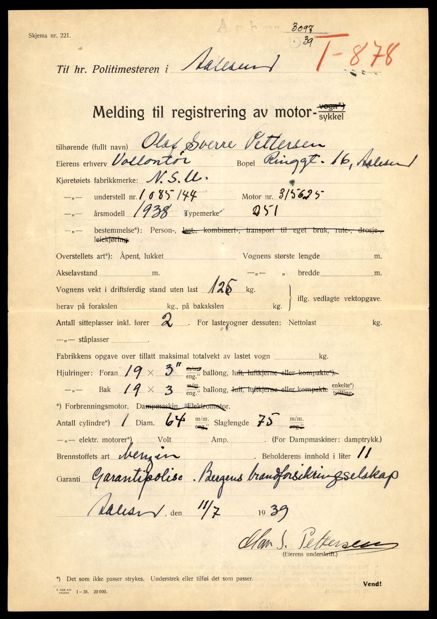 Møre og Romsdal vegkontor - Ålesund trafikkstasjon, AV/SAT-A-4099/F/Fe/L0008: Registreringskort for kjøretøy T 747 - T 894, 1927-1998, p. 2754