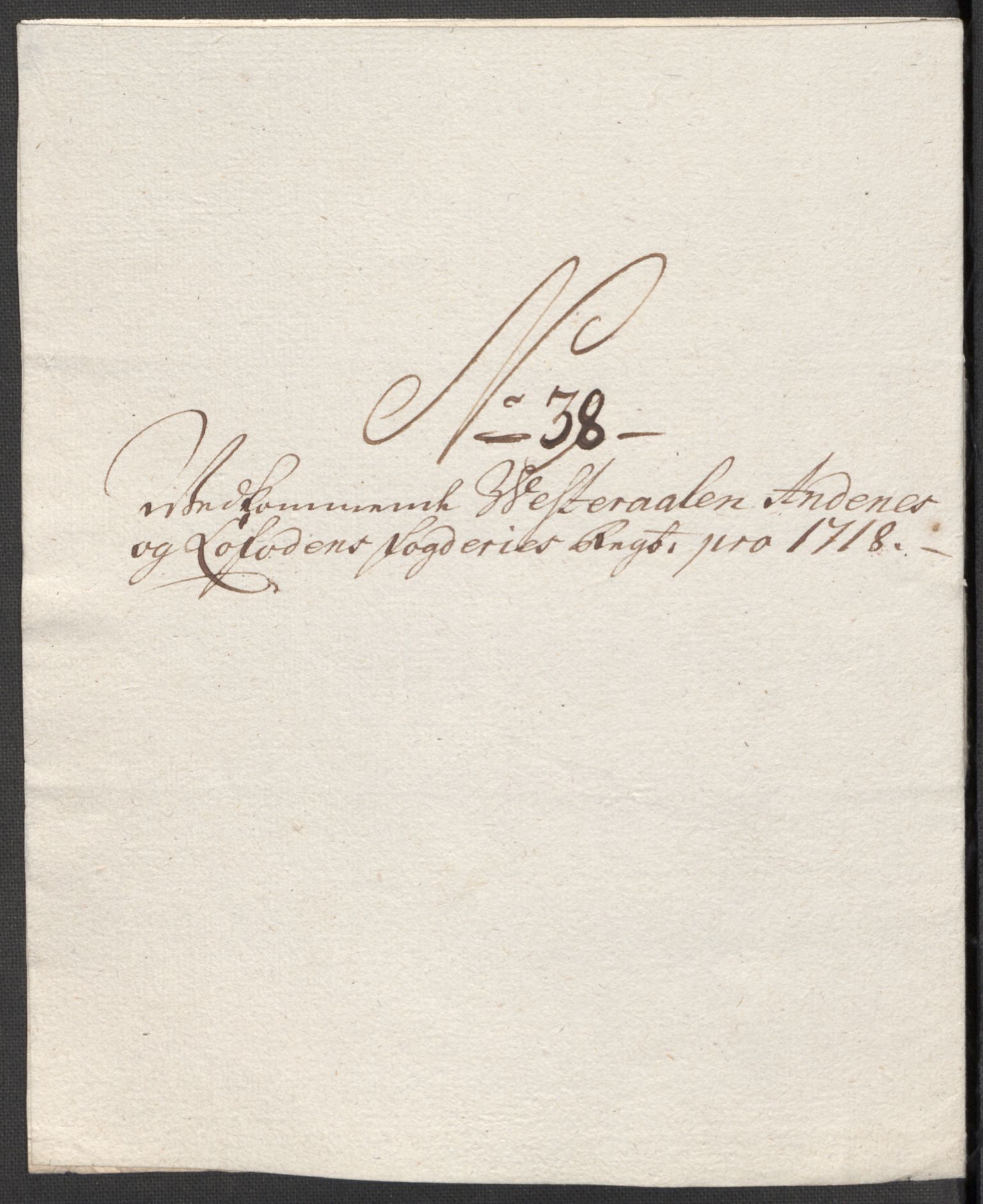 Rentekammeret inntil 1814, Reviderte regnskaper, Fogderegnskap, AV/RA-EA-4092/R67/L4684: Fogderegnskap Vesterålen, Andenes og Lofoten, 1718, p. 285