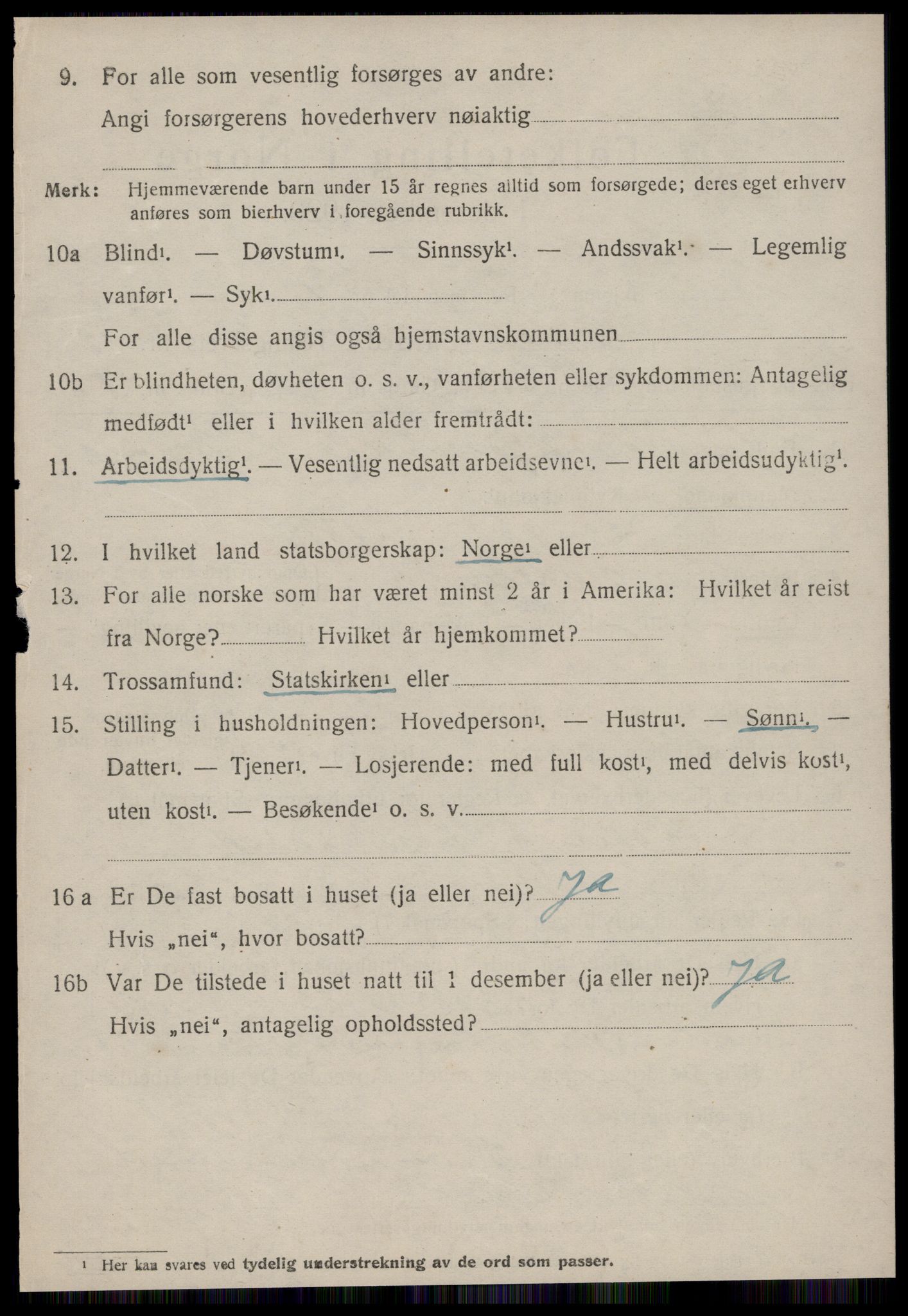 SAT, 1920 census for Hareid, 1920, p. 4910