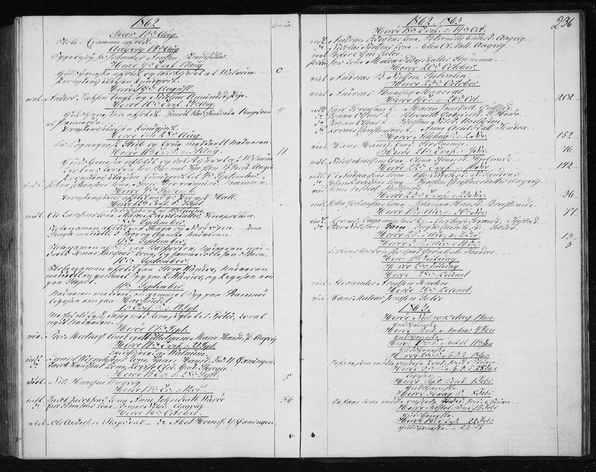 Ministerialprotokoller, klokkerbøker og fødselsregistre - Nordland, SAT/A-1459/834/L0505: Parish register (official) no. 834A03, 1862-1871, p. 236