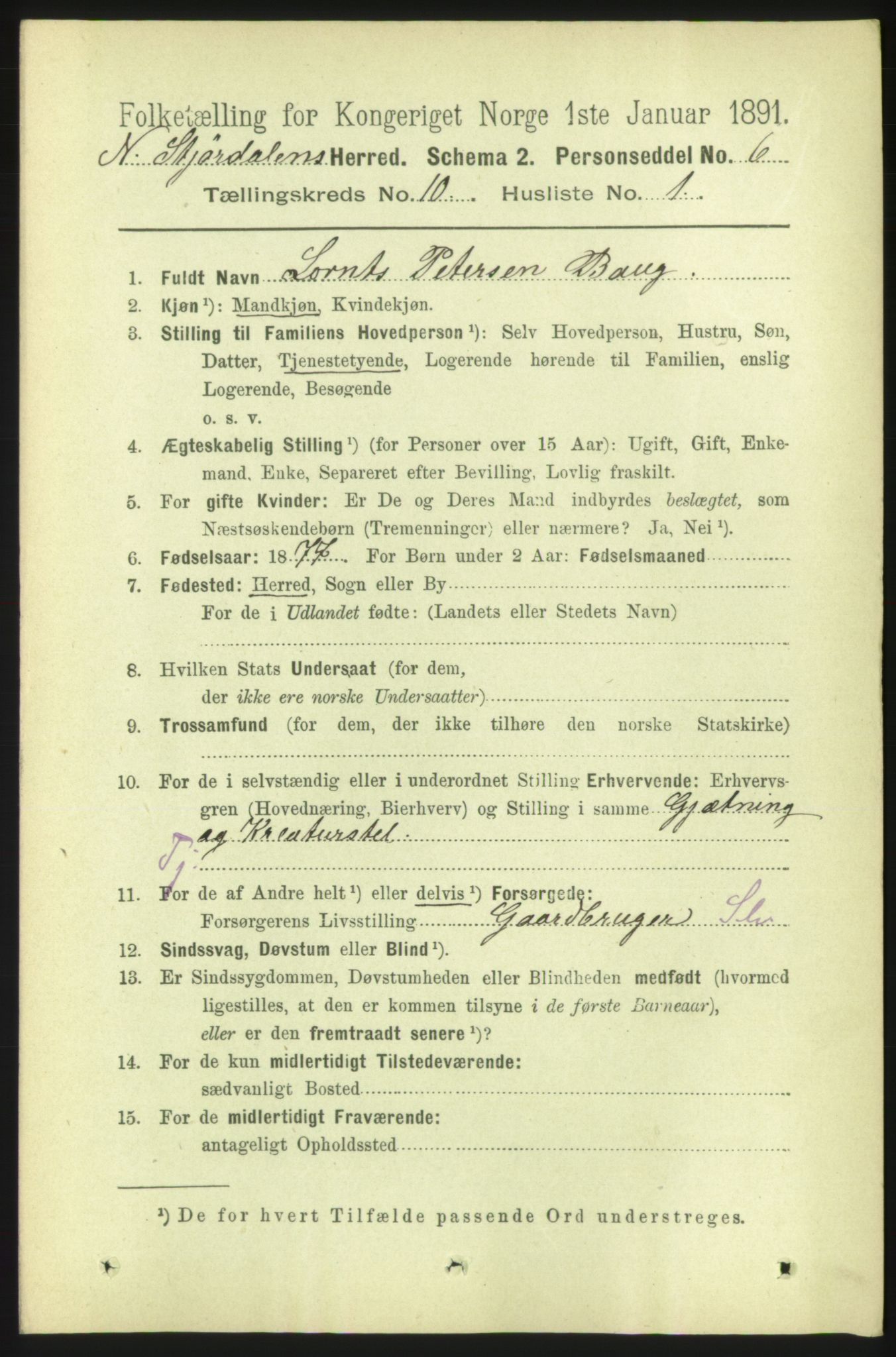 RA, 1891 census for 1714 Nedre Stjørdal, 1891, p. 5518