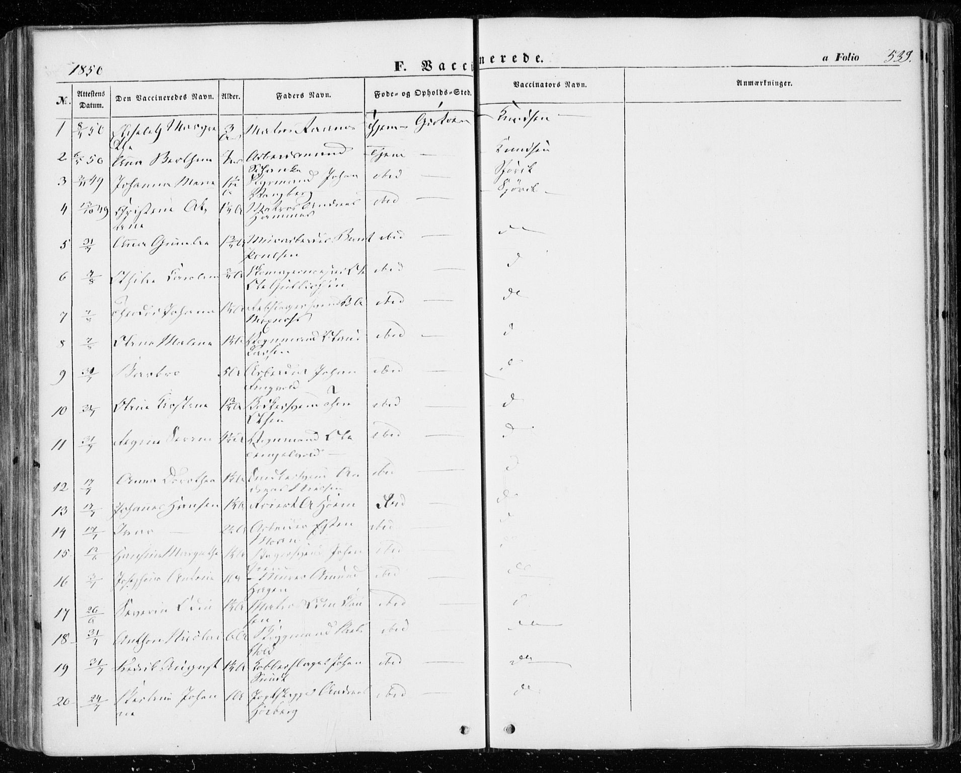 Ministerialprotokoller, klokkerbøker og fødselsregistre - Sør-Trøndelag, SAT/A-1456/601/L0051: Parish register (official) no. 601A19, 1848-1857, p. 539