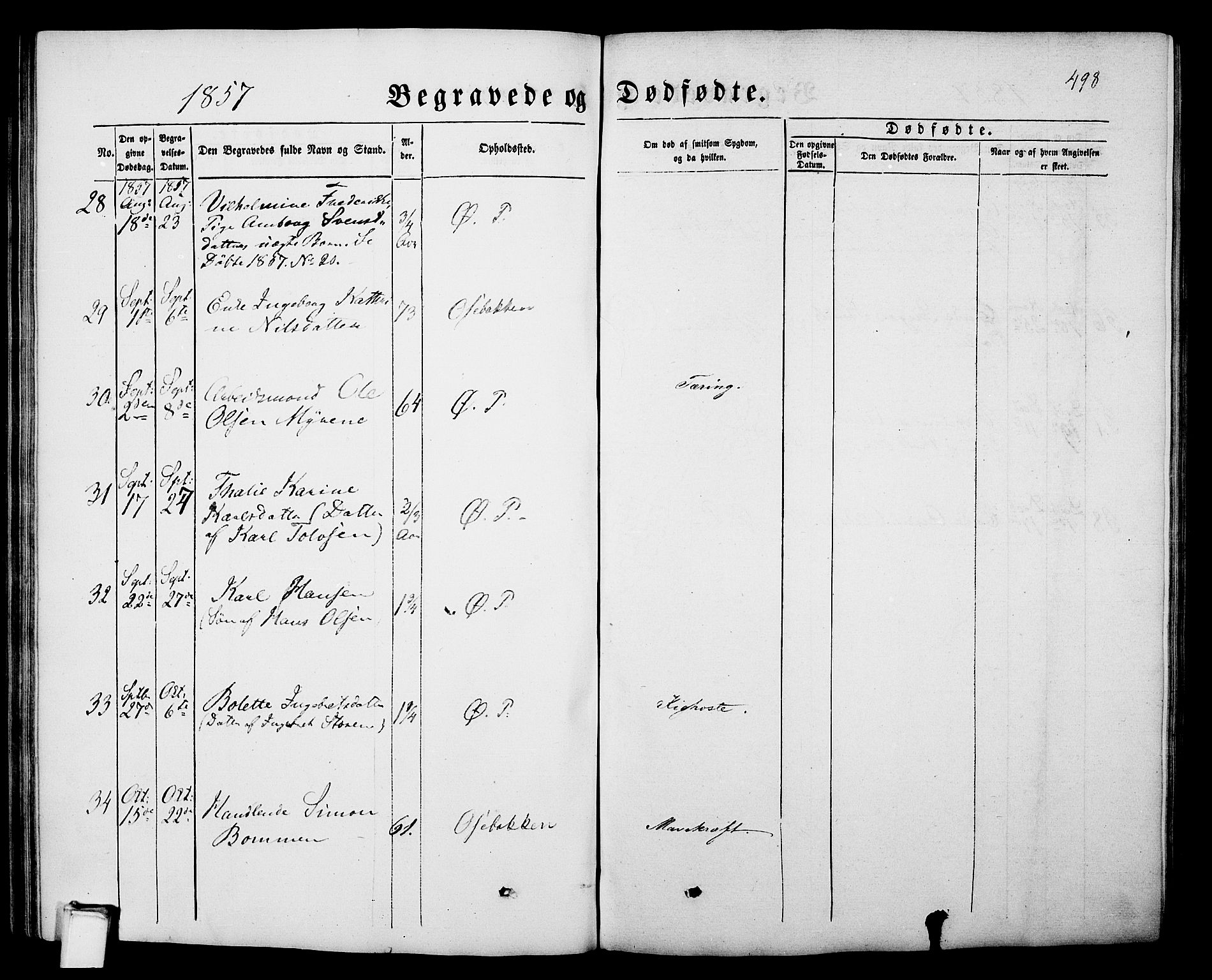 Porsgrunn kirkebøker , AV/SAKO-A-104/G/Gb/L0004: Parish register (copy) no. II 4, 1853-1882, p. 498