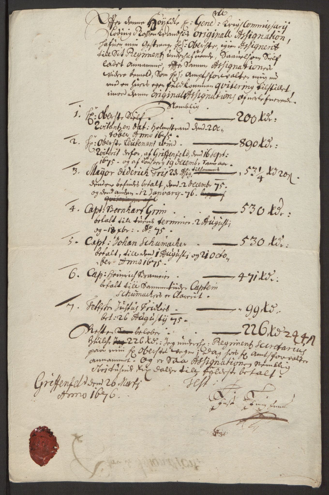 Rentekammeret inntil 1814, Reviderte regnskaper, Fogderegnskap, AV/RA-EA-4092/R32/L1844: Fogderegnskap Jarlsberg grevskap, 1674-1675, p. 44