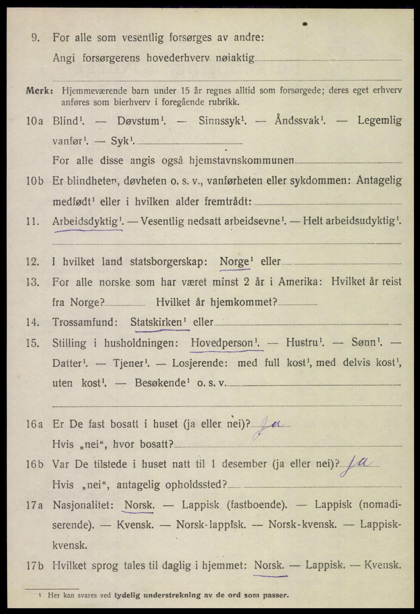 SAT, 1920 census for Gildeskål, 1920, p. 6839