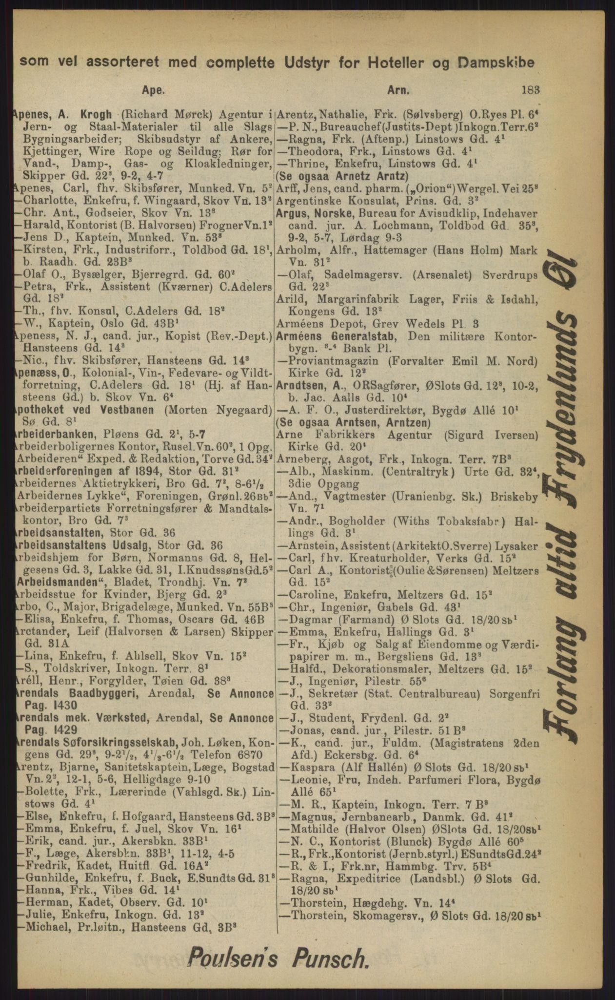 Kristiania/Oslo adressebok, PUBL/-, 1903, p. 183