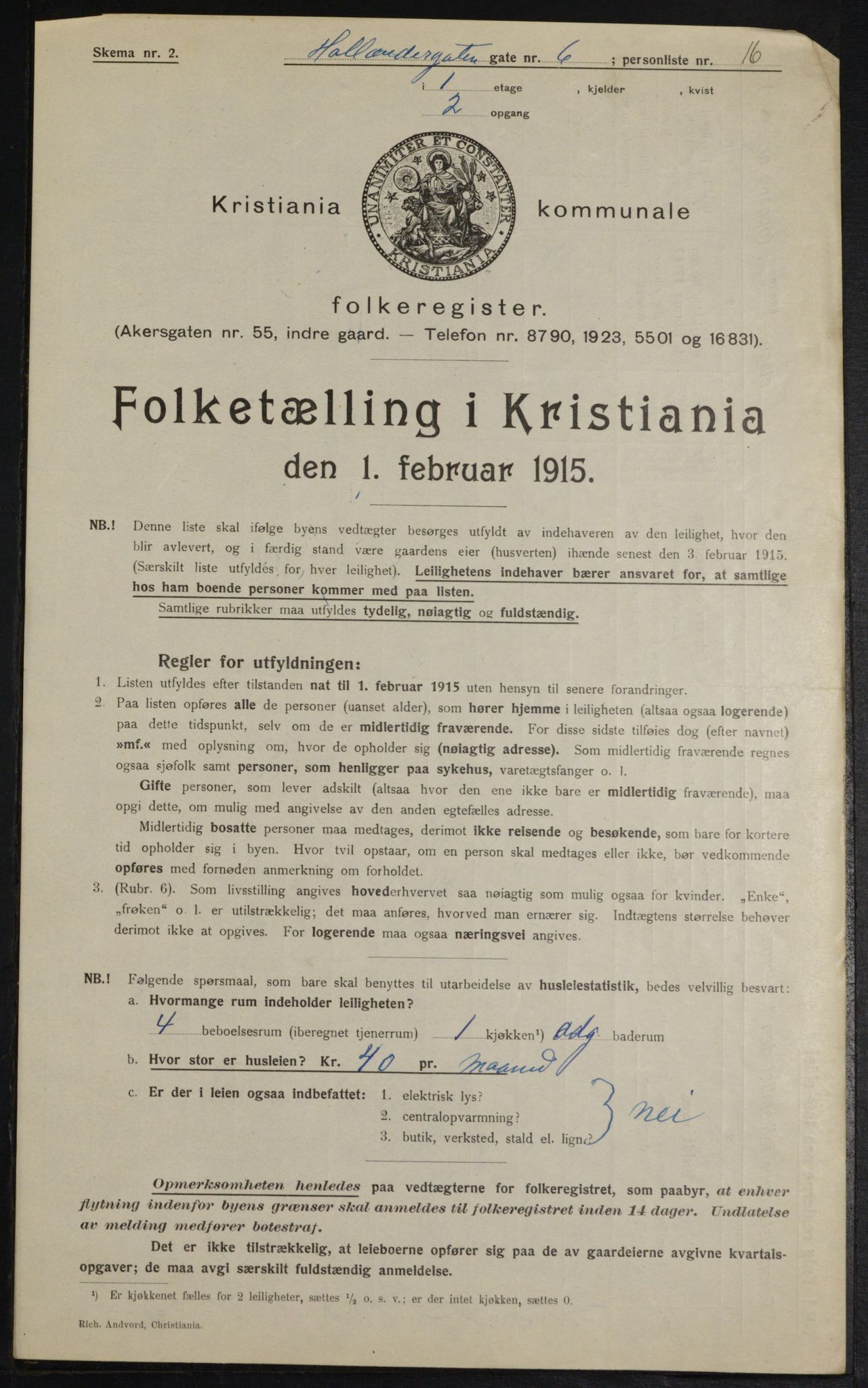 OBA, Municipal Census 1915 for Kristiania, 1915, p. 40353