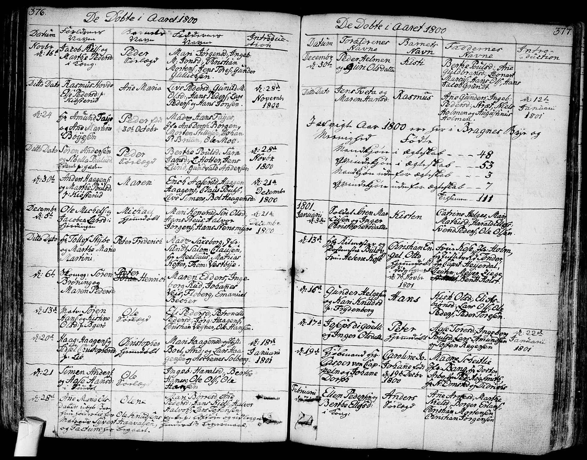 Bragernes kirkebøker, SAKO/A-6/F/Fa/L0006a: Parish register (official) no. I 6, 1782-1814, p. 376-377