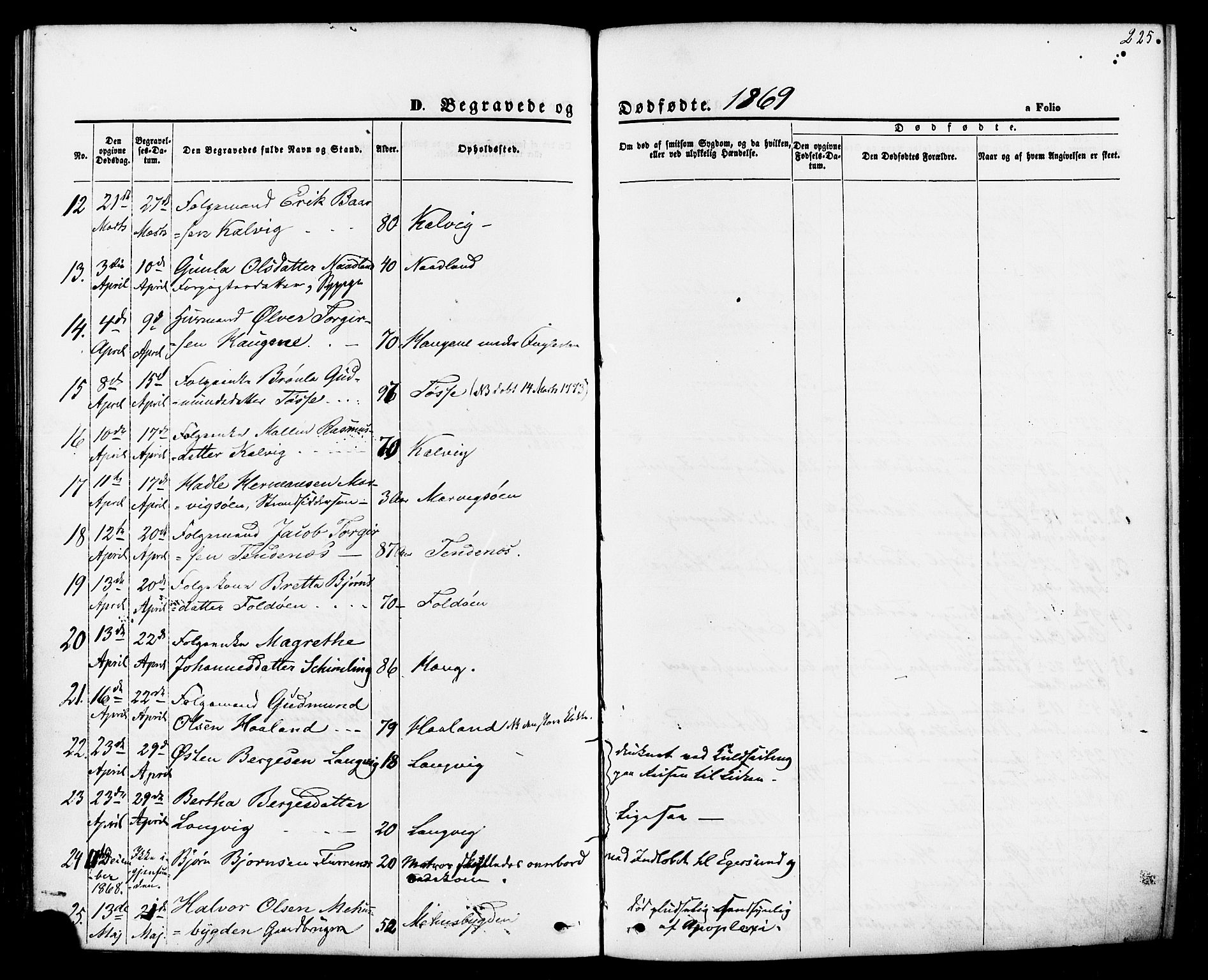 Jelsa sokneprestkontor, AV/SAST-A-101842/01/IV: Parish register (official) no. A 8, 1867-1883, p. 225