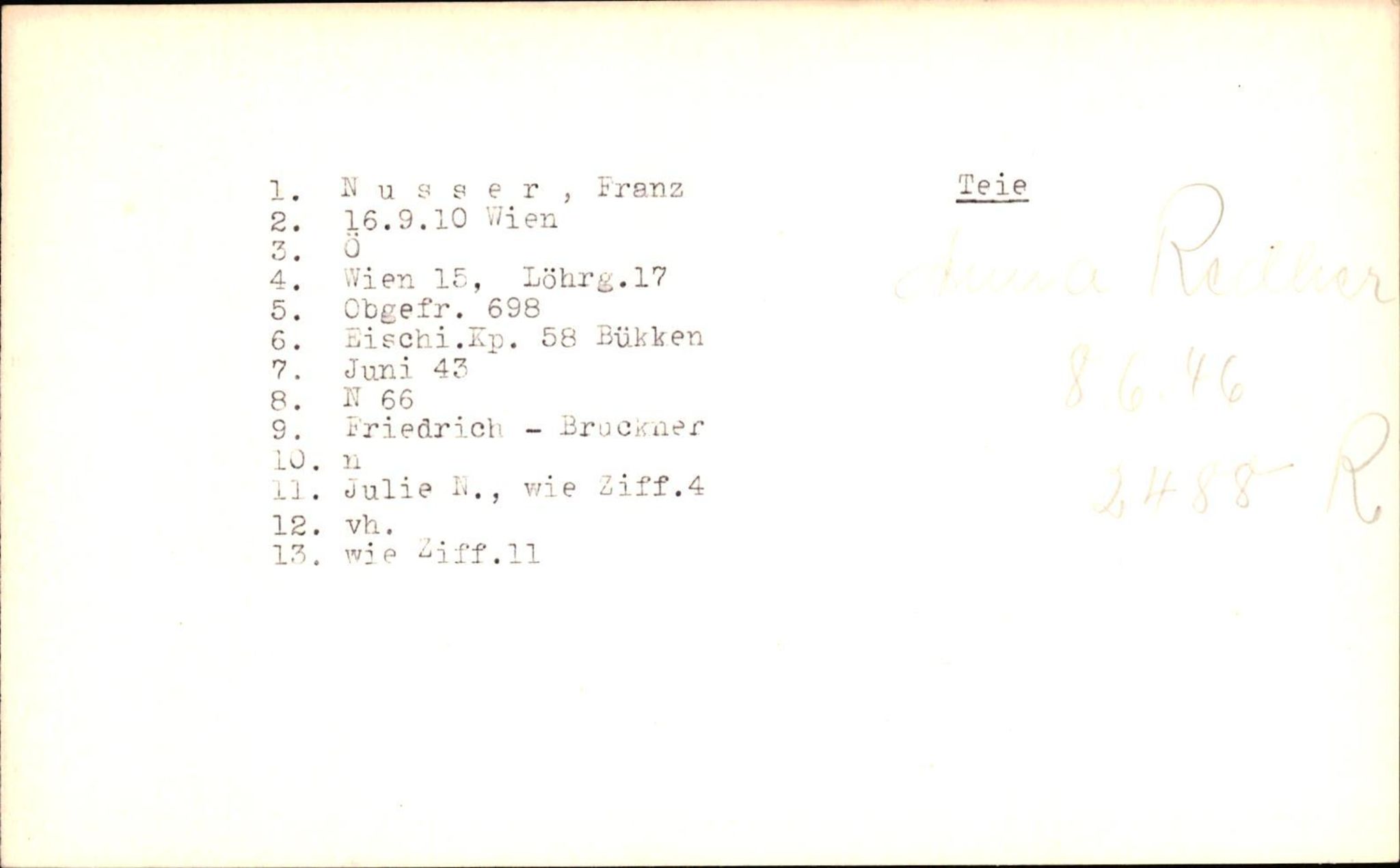 Hjemsendte tyskere , RA/RAFA-6487/D/Db/L0020: Mülzet-Paülisch, 1945-1947, p. 752