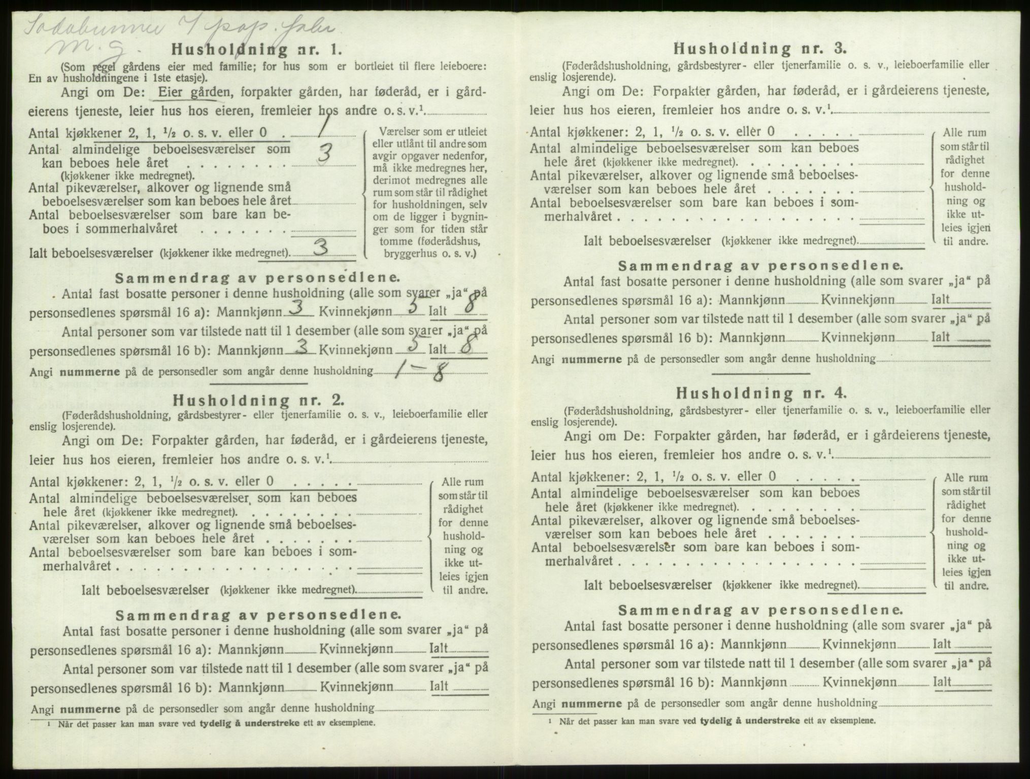 SAO, 1920 census for Borge, 1920, p. 1427