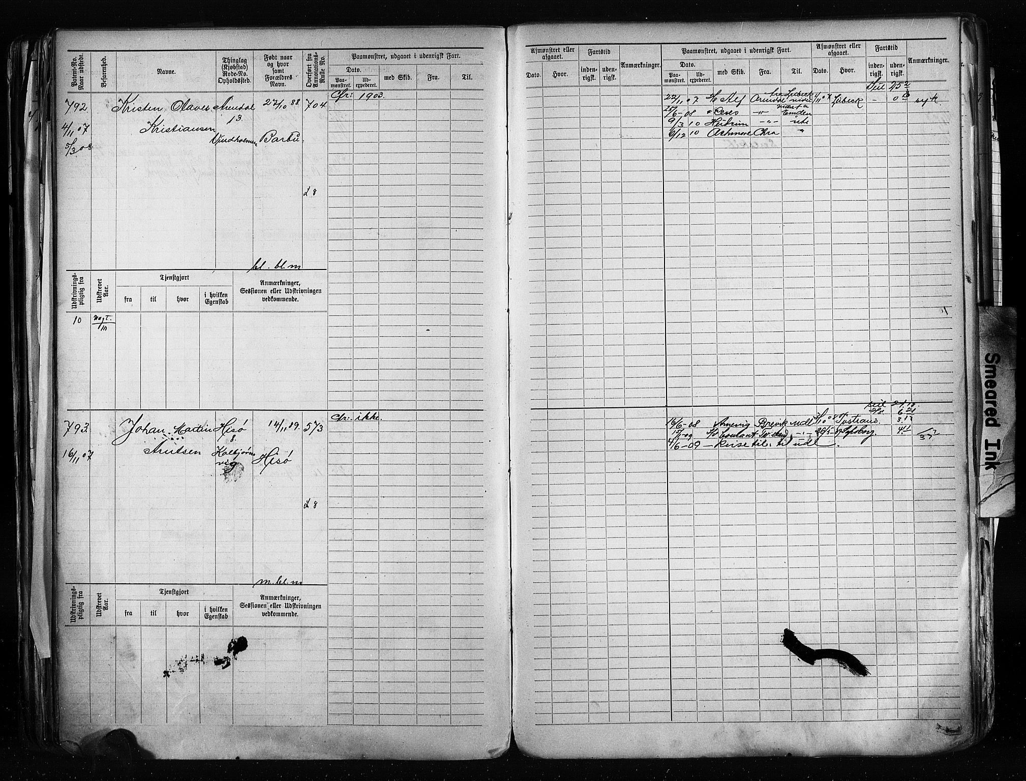 Arendal mønstringskrets, AV/SAK-2031-0012/F/Fb/L0020: Hovedrulle A nr 217-968, S-18, 1900-1910, p. 299