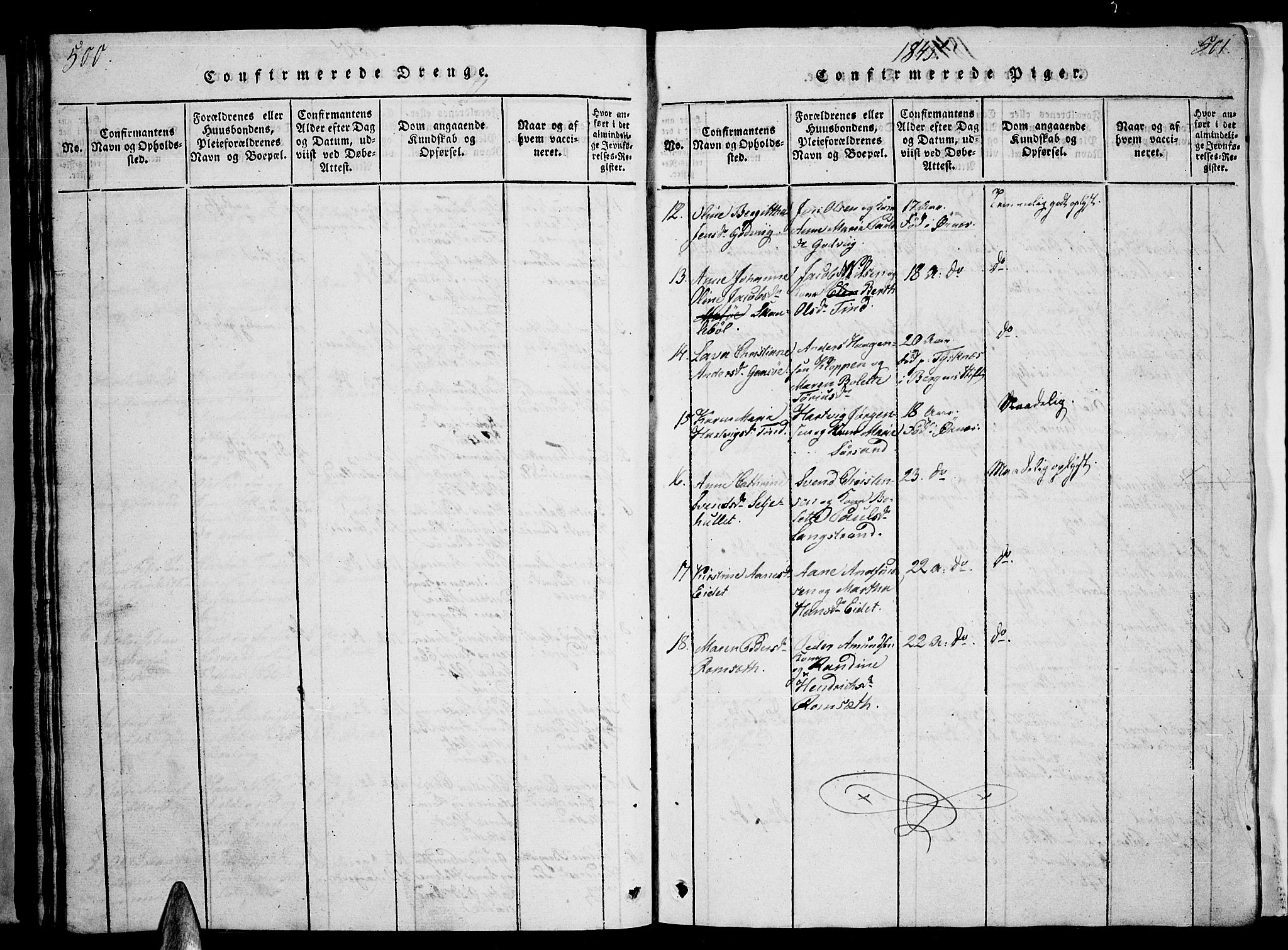 Ministerialprotokoller, klokkerbøker og fødselsregistre - Nordland, AV/SAT-A-1459/893/L1346: Parish register (copy) no. 893C01, 1820-1858, p. 500-501