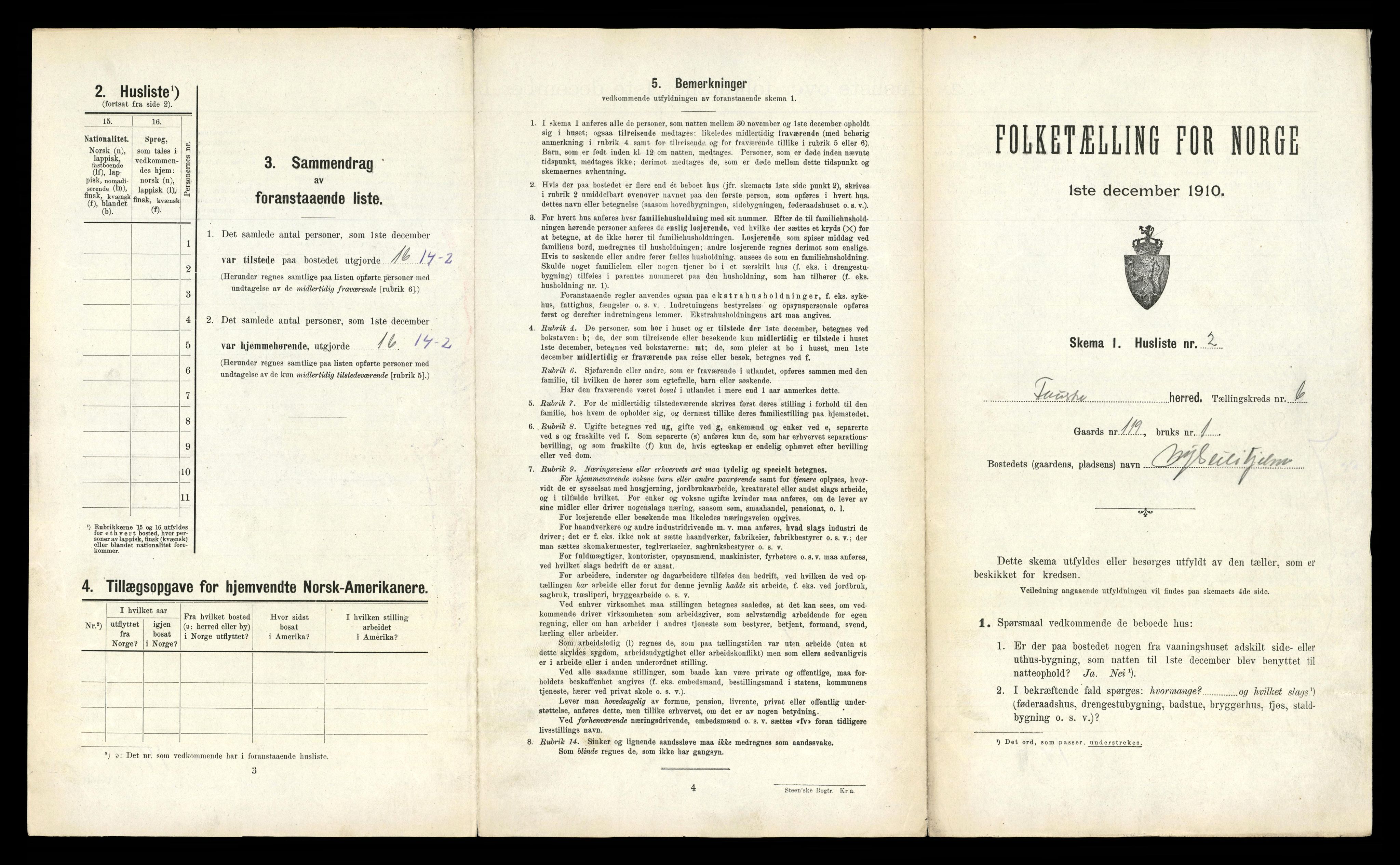 RA, 1910 census for Fauske, 1910, p. 320