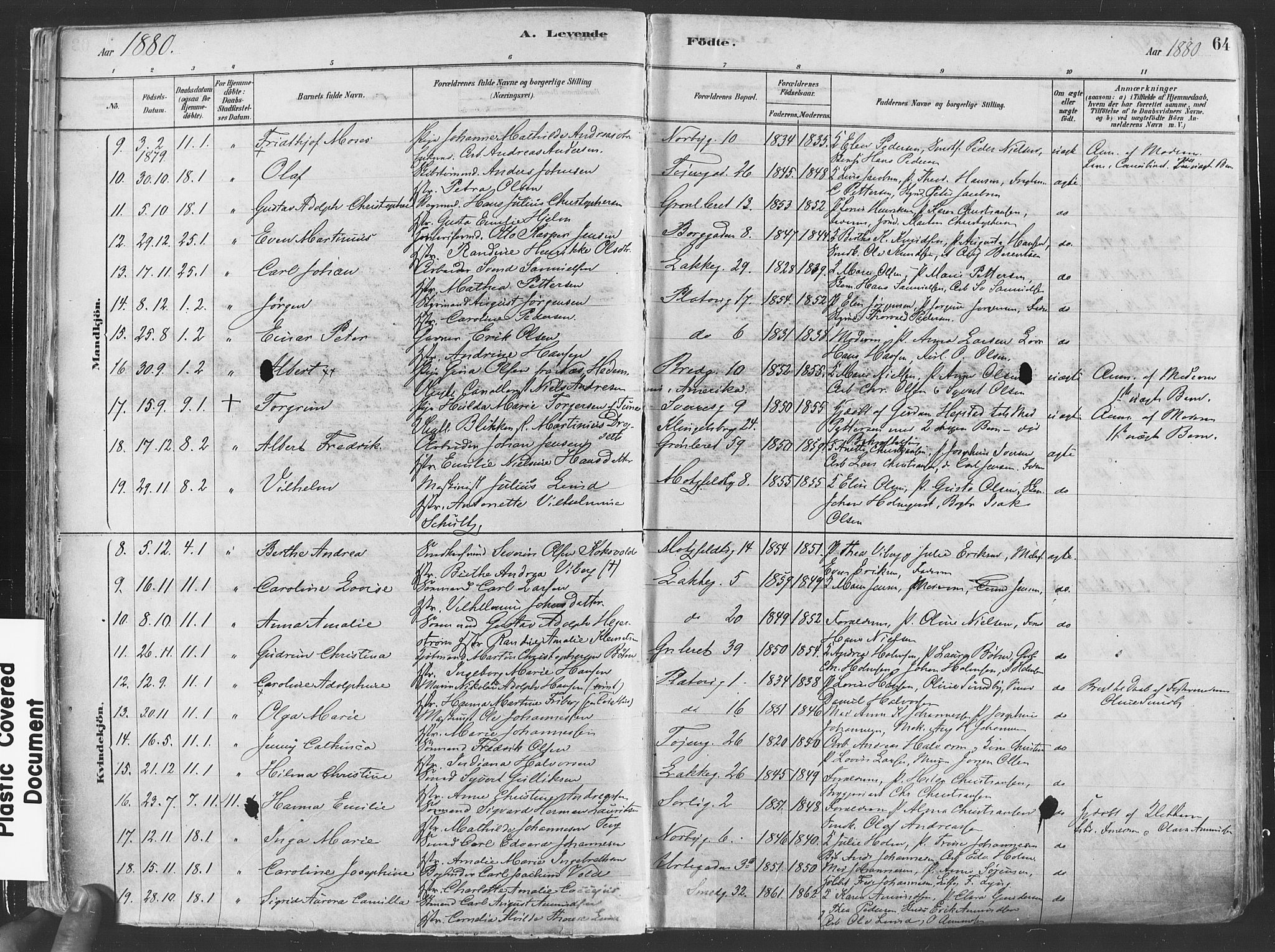 Grønland prestekontor Kirkebøker, SAO/A-10848/F/Fa/L0007: Parish register (official) no. 7, 1878-1888, p. 64