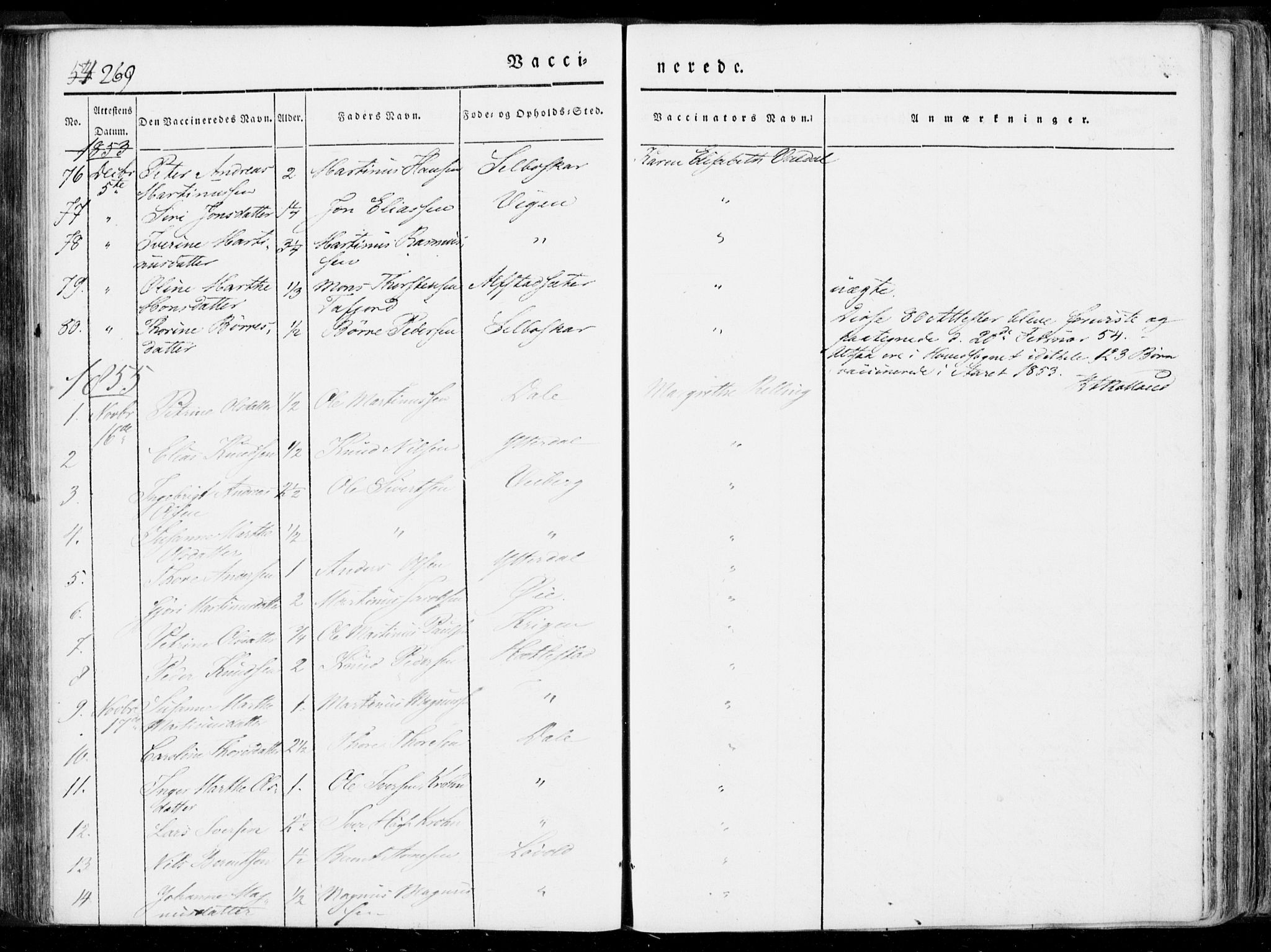 Ministerialprotokoller, klokkerbøker og fødselsregistre - Møre og Romsdal, SAT/A-1454/519/L0248: Parish register (official) no. 519A07, 1829-1860, p. 269