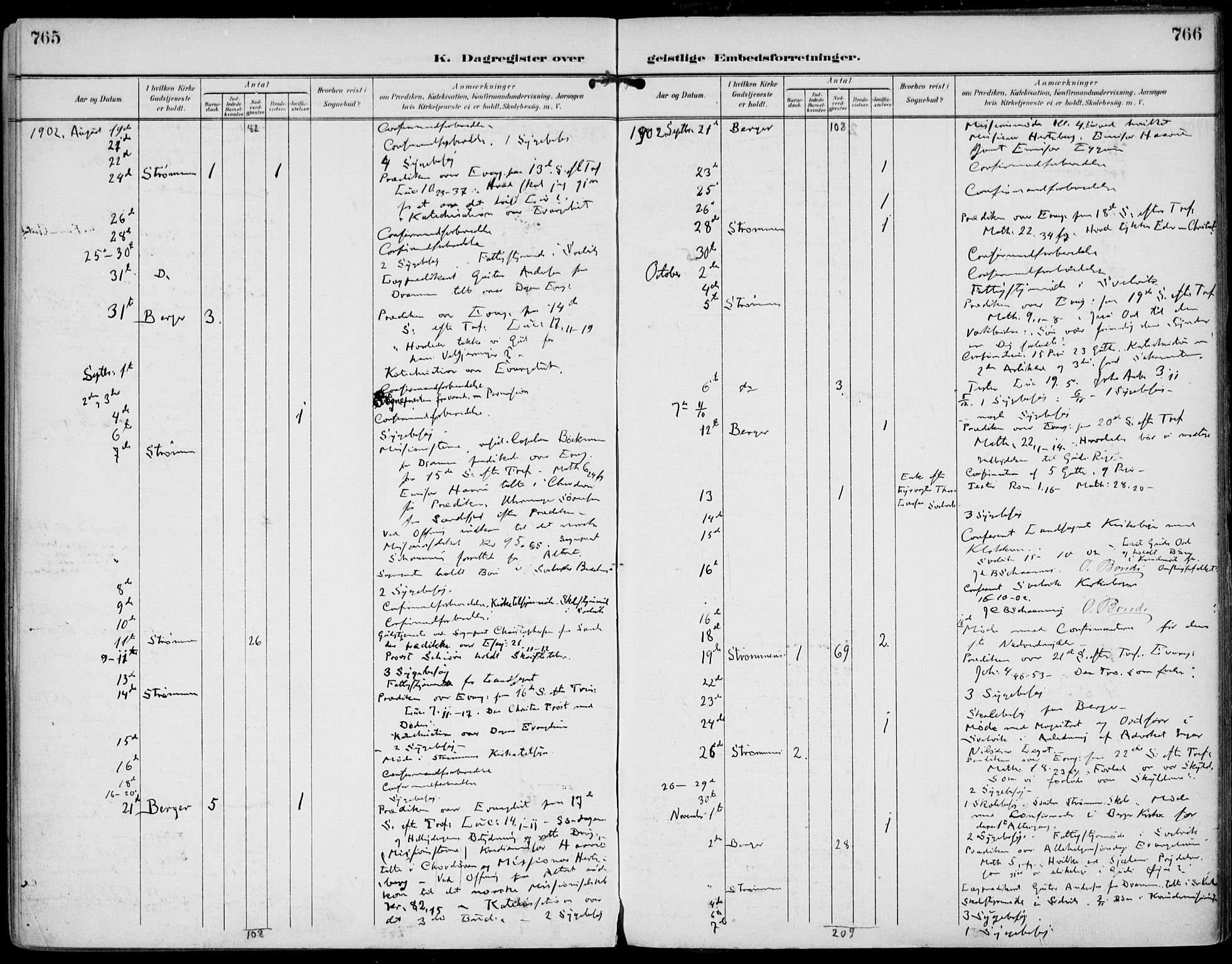 Strømm kirkebøker, AV/SAKO-A-322/F/Fa/L0005: Parish register (official) no. I 5, 1898-1919, p. 765-766