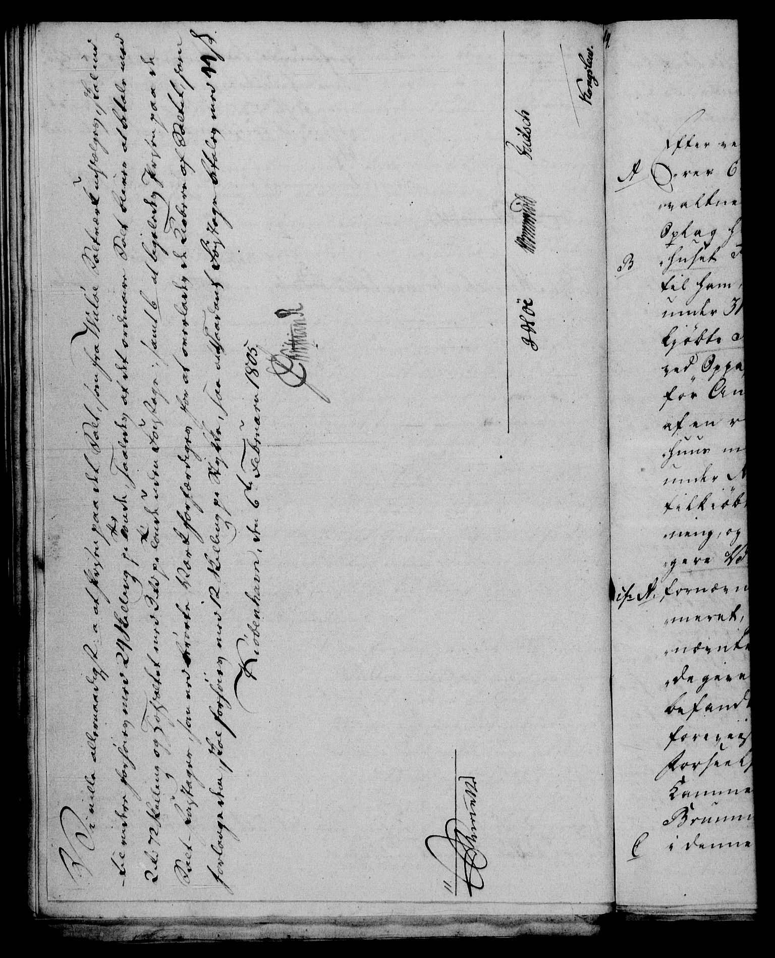 Rentekammeret, Renteskriverkontorene, AV/RA-EA-3115/M/Mf/Mfb/L0007: Relasjons- og resolusjonsprotokoll med register (merket RK 54.13), 1805-1806