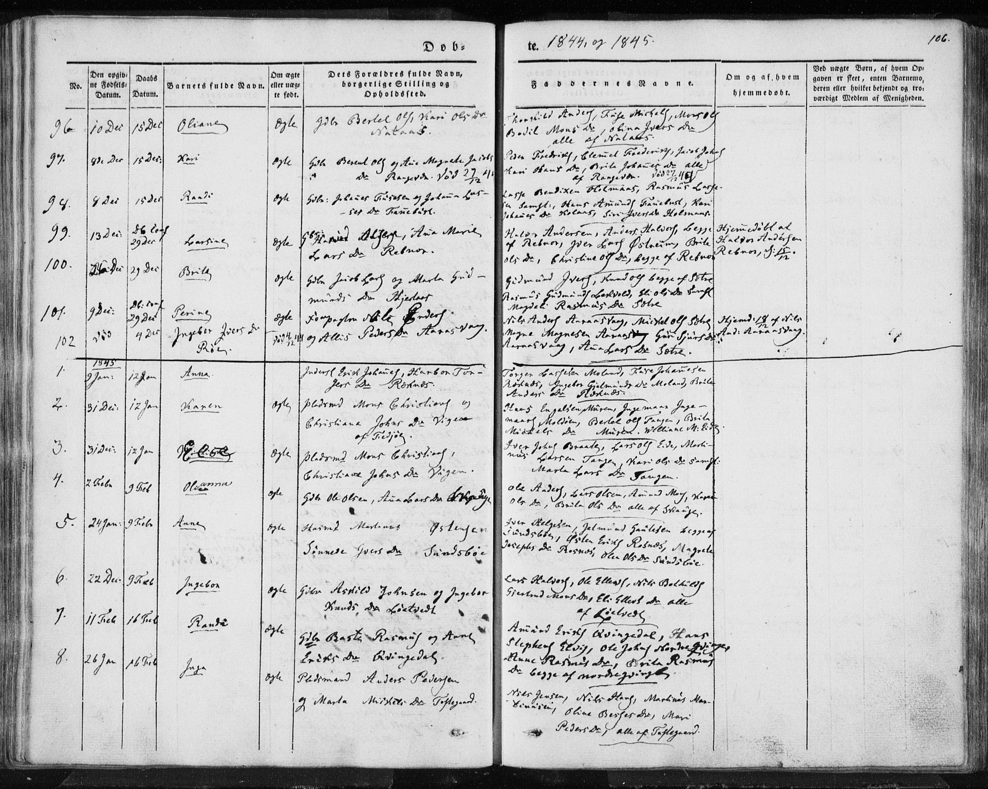 Lindås Sokneprestembete, SAB/A-76701/H/Haa: Parish register (official) no. A 10, 1842-1862, p. 106