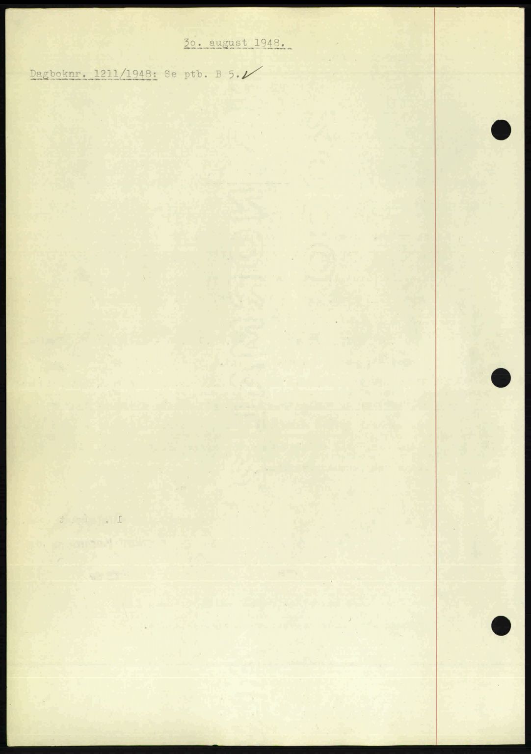 Nedenes sorenskriveri, SAK/1221-0006/G/Gb/Gba/L0059: Mortgage book no. A11, 1948-1948, Diary no: : 1211/1948