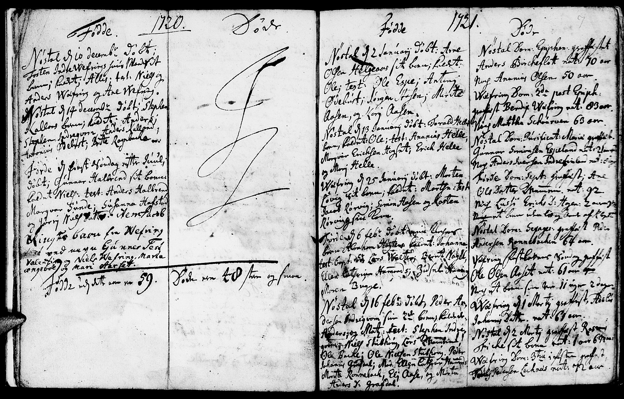 Førde sokneprestembete, SAB/A-79901/H/Haa/Haaa/L0001: Parish register (official) no. A 1, 1720-1727, p. 7