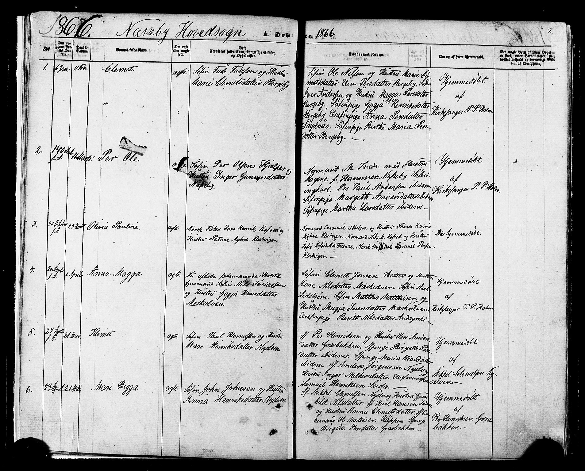 Nesseby sokneprestkontor, SATØ/S-1330/H/Ha/L0003kirke: Parish register (official) no. 3 /1, 1865-1876, p. 7