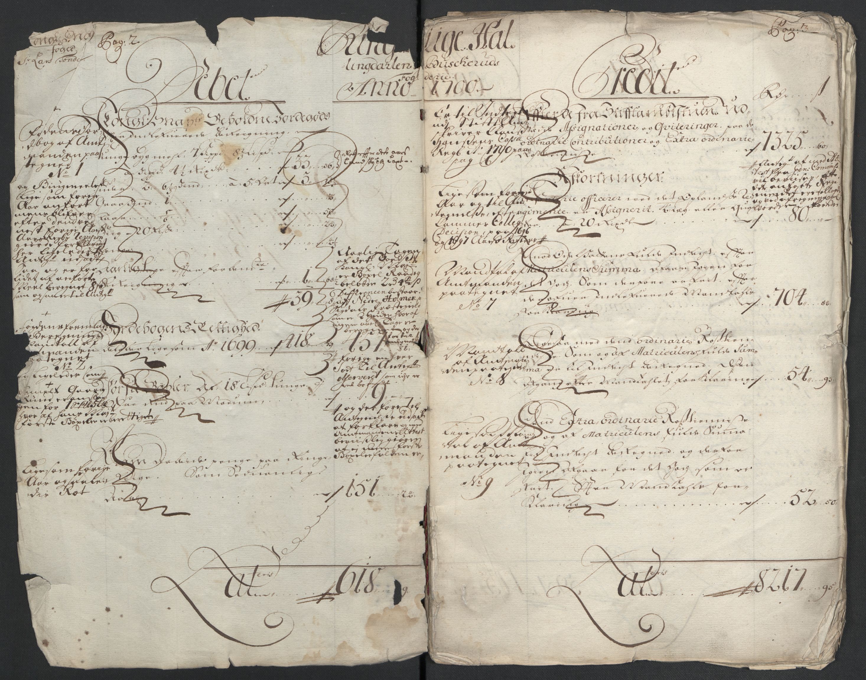 Rentekammeret inntil 1814, Reviderte regnskaper, Fogderegnskap, AV/RA-EA-4092/R22/L1457: Fogderegnskap Ringerike, Hallingdal og Buskerud, 1700, p. 4